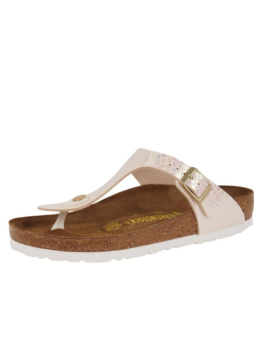 Birkenstock Gizeh Snake Birko-Flor Sandal - Cream