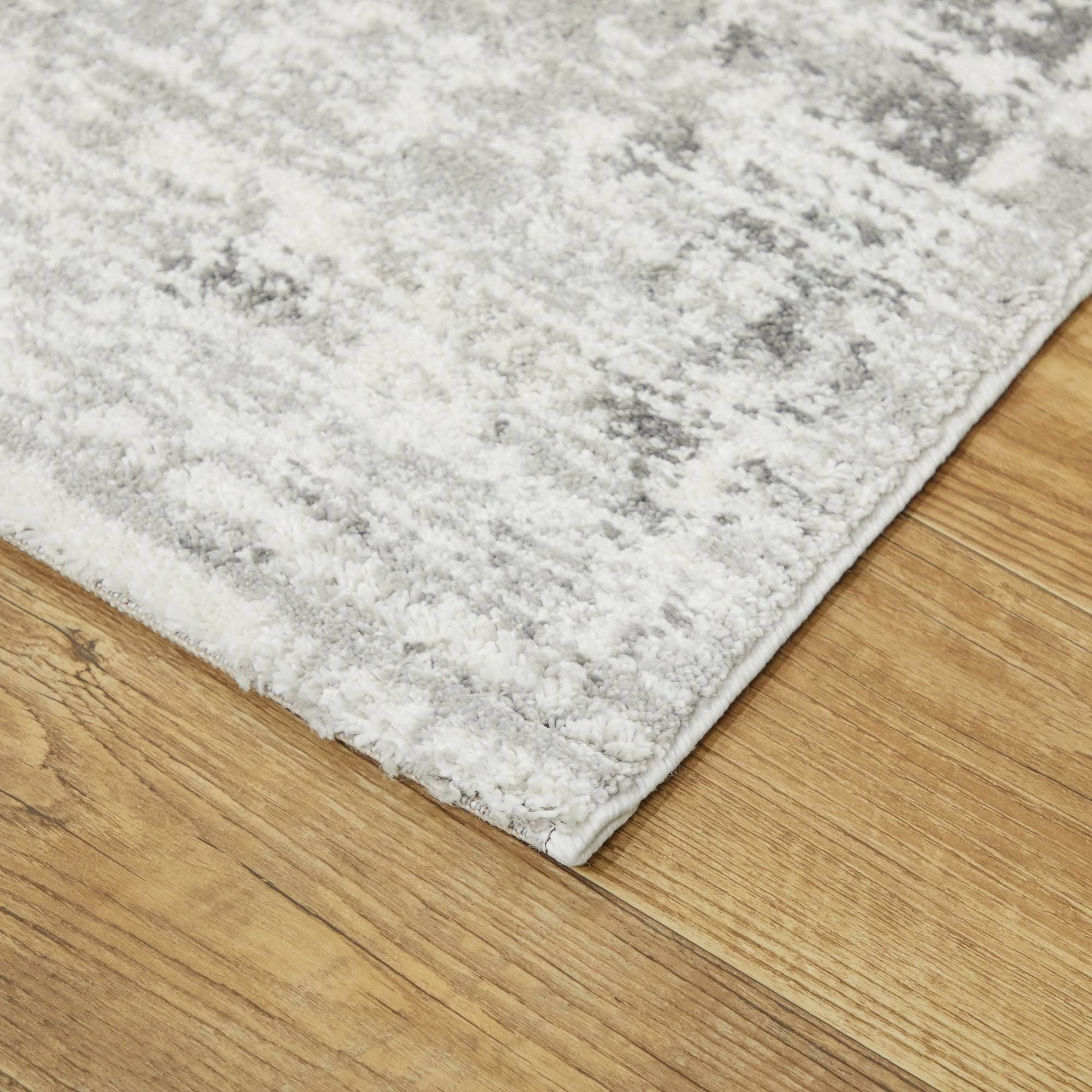 Baird Distressed Oriental Area Rug - 2& x 7& Runner - Black