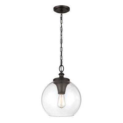 Adneta 1 - Light Single Globe Pendant Finish: Oil Rubbed Bronze, Size: 15.88x22 H x 12x22 W x 12x22 D