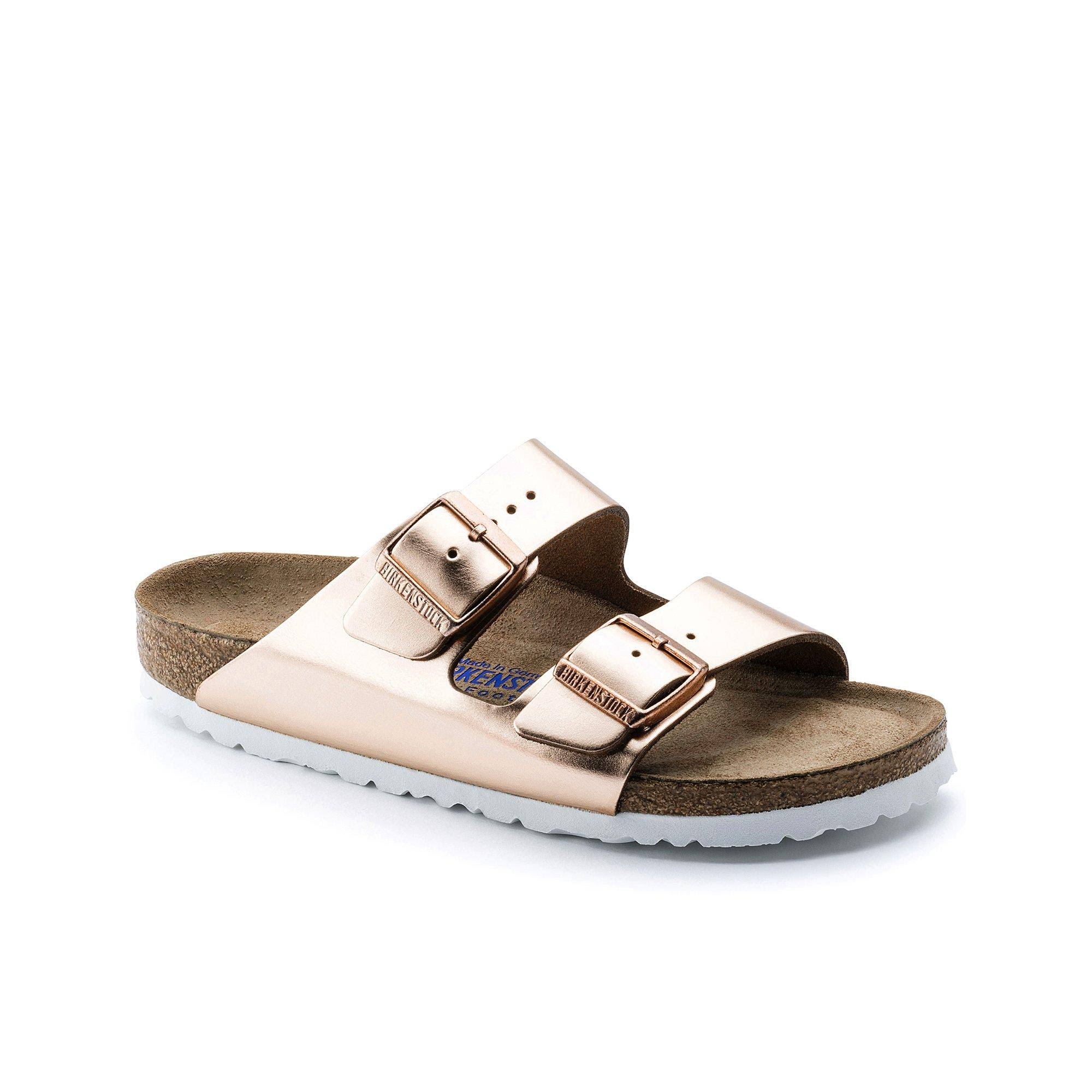 Birkenstock Arizona Soft Footbed Leather, Metallic Copper