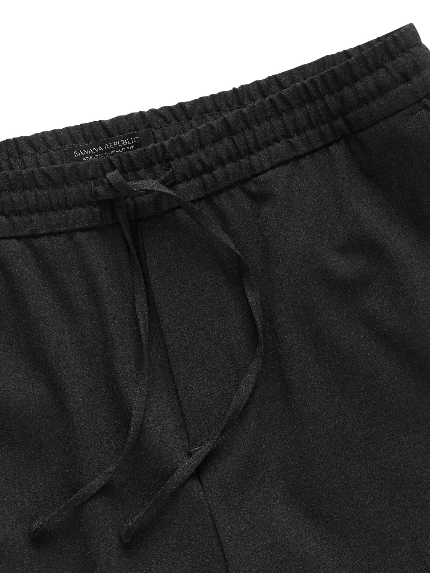 Banana Republic Men's Slim Lightweight Drawstring Suit Pant Dark Charcoal Gray Size L