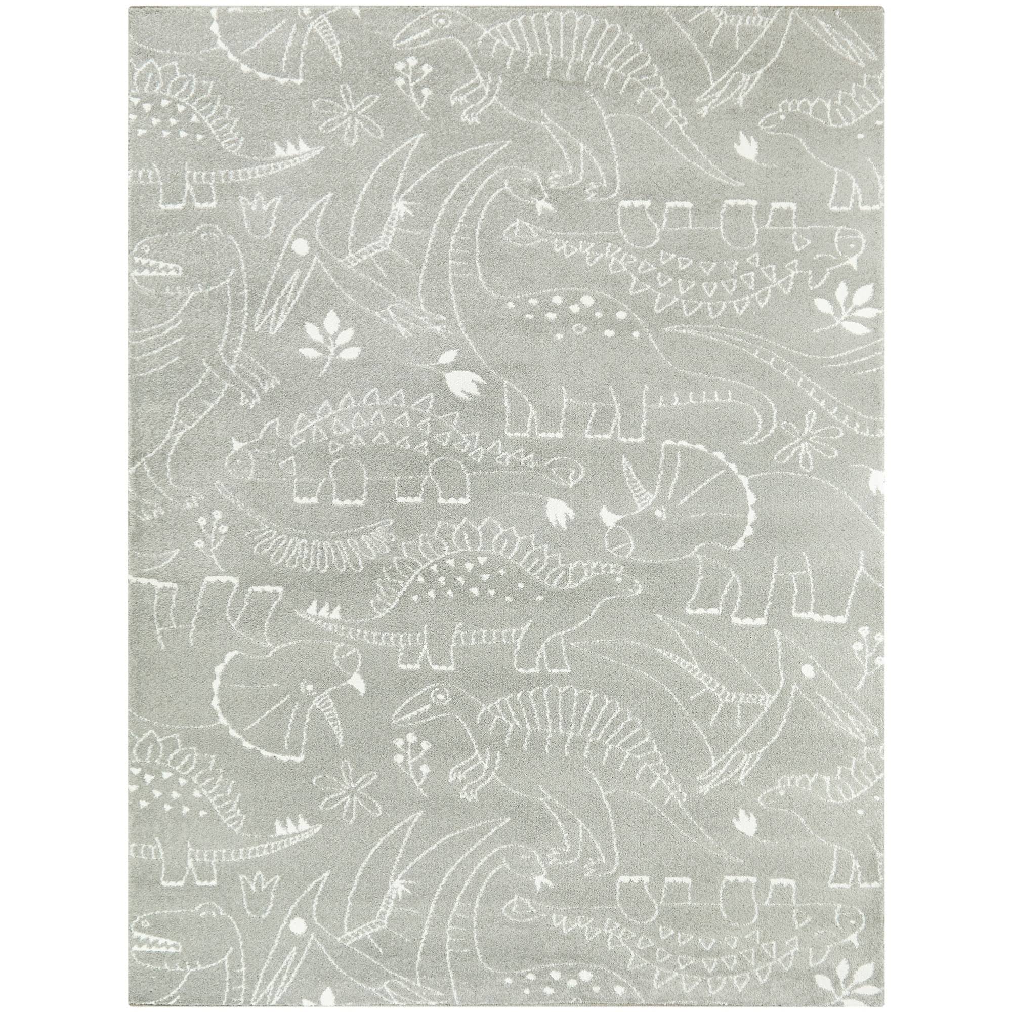 BALTA Parker Dinosaur Navy 4 ft. x 6 ft. Area Rug, Blue