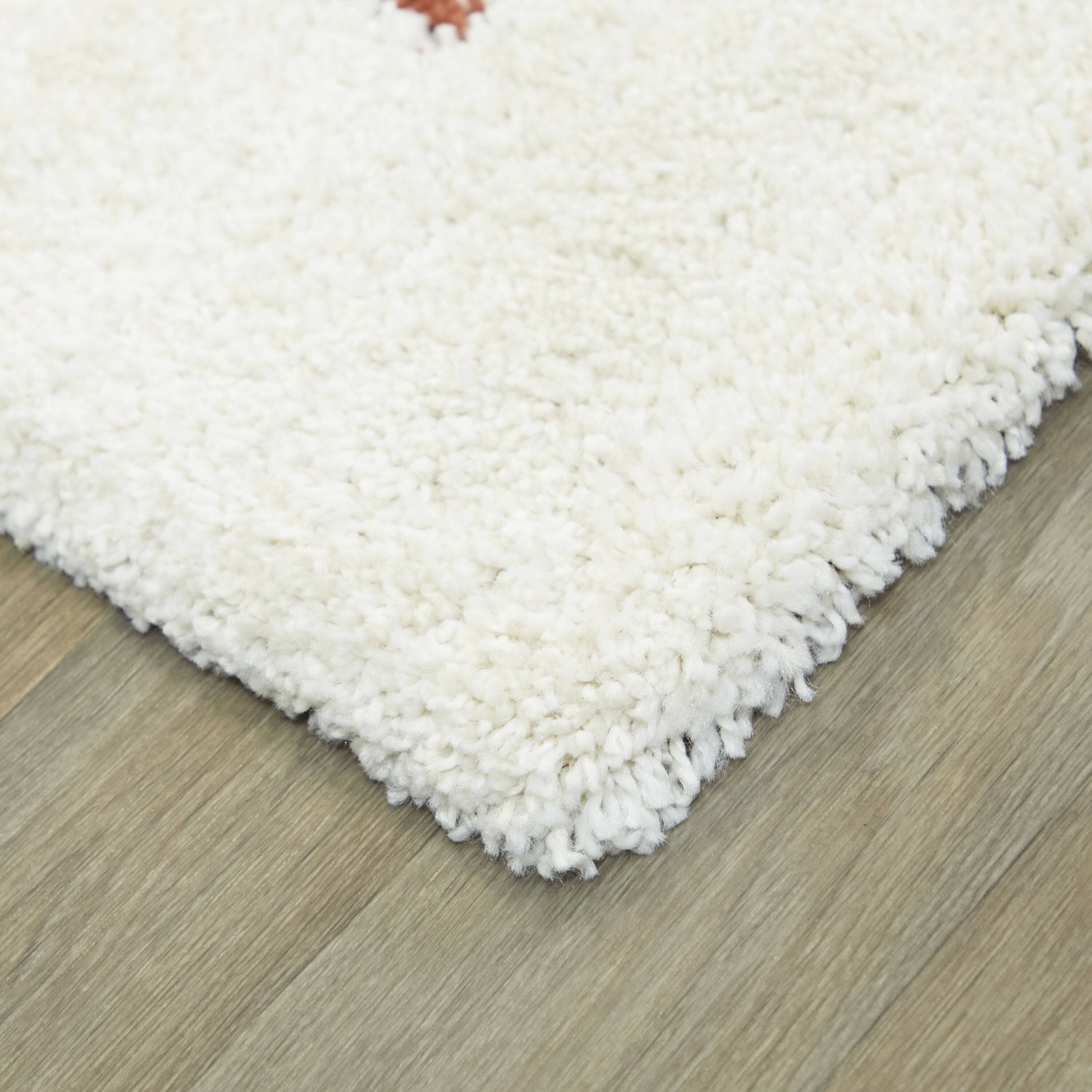 Pavel Geometric Shag Area Rug - 7&10x22 x 10& - Rust