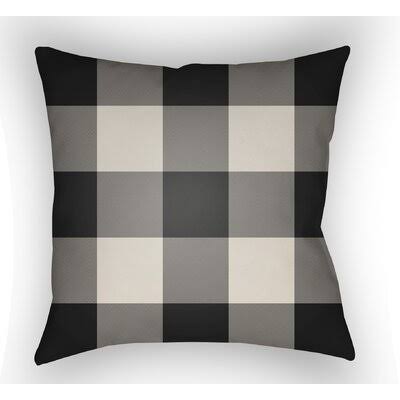 Silas Indoor/Outdoor Throw Pillow Birch Lane Size: 18x22 H x 18x22 W x 4x22 D, Color: Black / Neutral