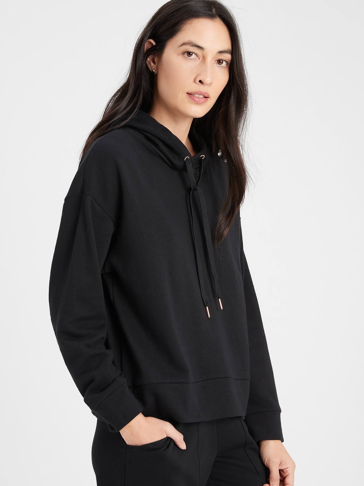 Women's Banana Republic Logo Hoodie Black