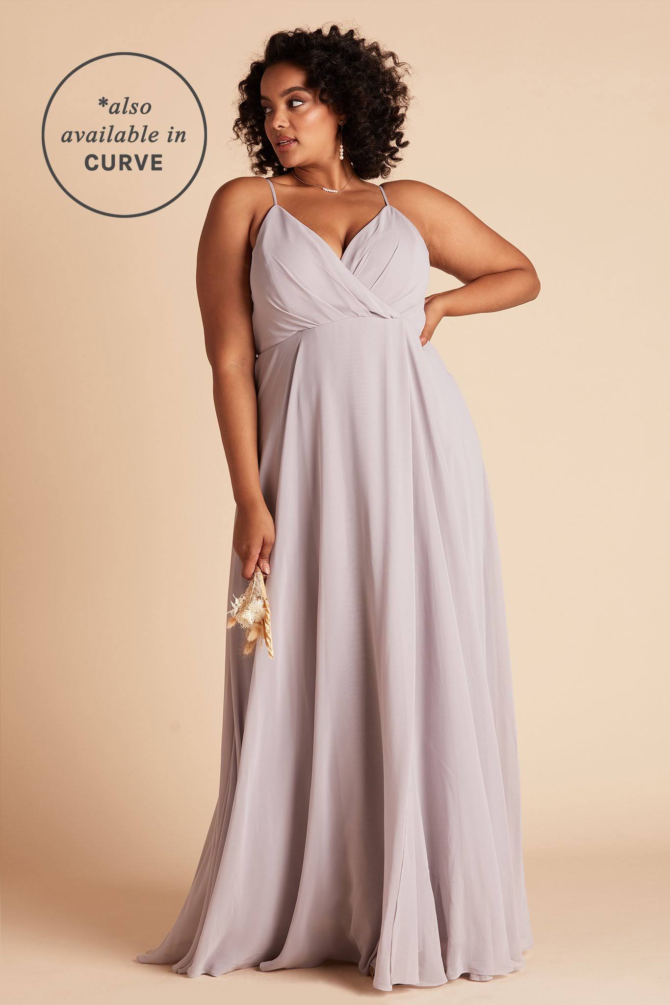 Birdy Grey Kaia Chiffon Bridesmaid Dress in Lilac L / Lilac