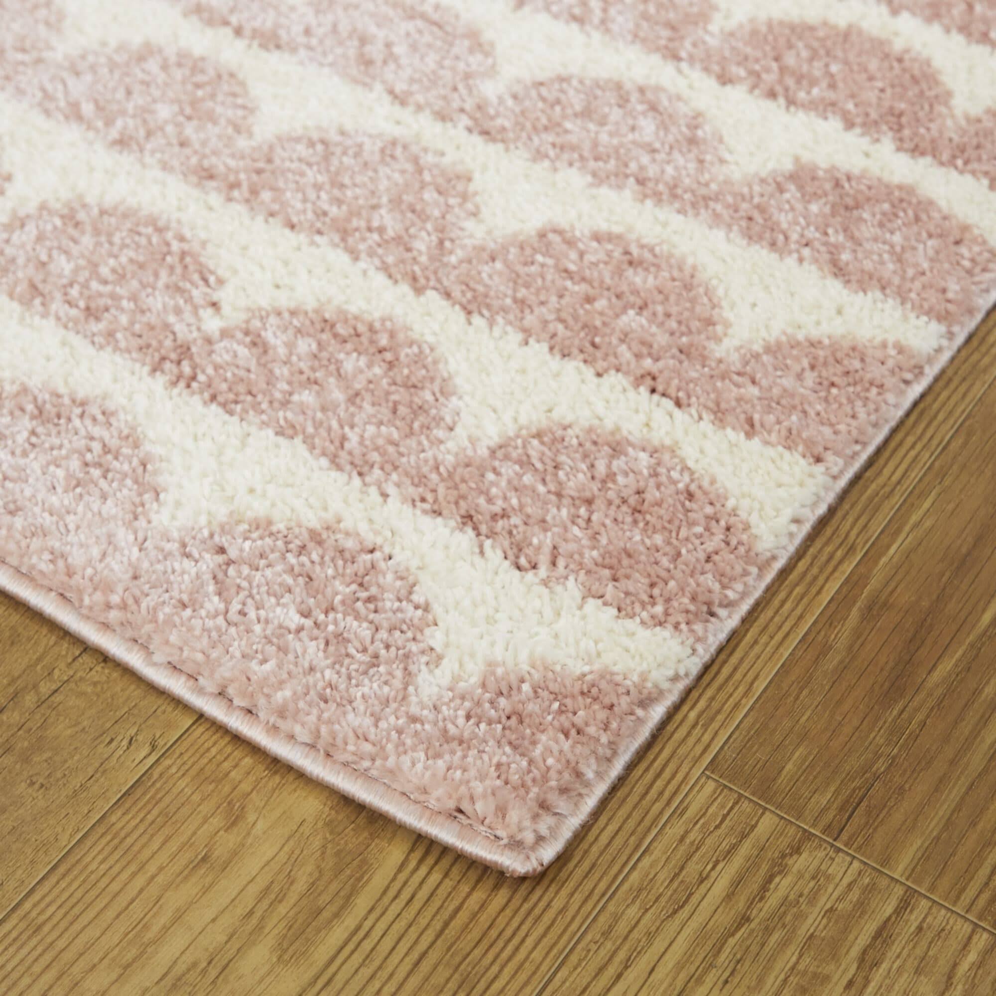 Palmer Modern Scale Area Rug - Rectangle 5&3x22 x 7& - Pink