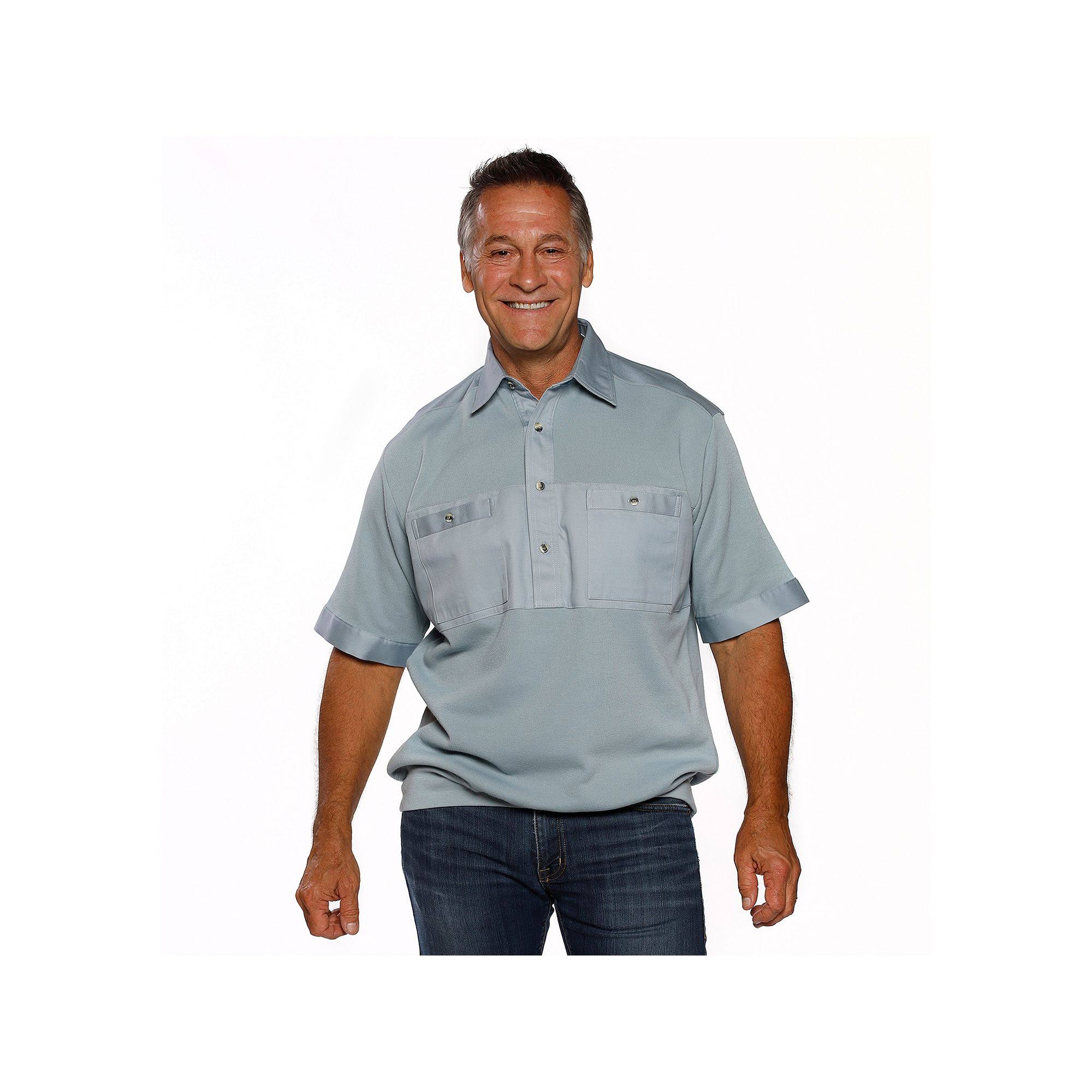 Men's Short-Sleeved Shikari Shirt, Blue, Size 2XL