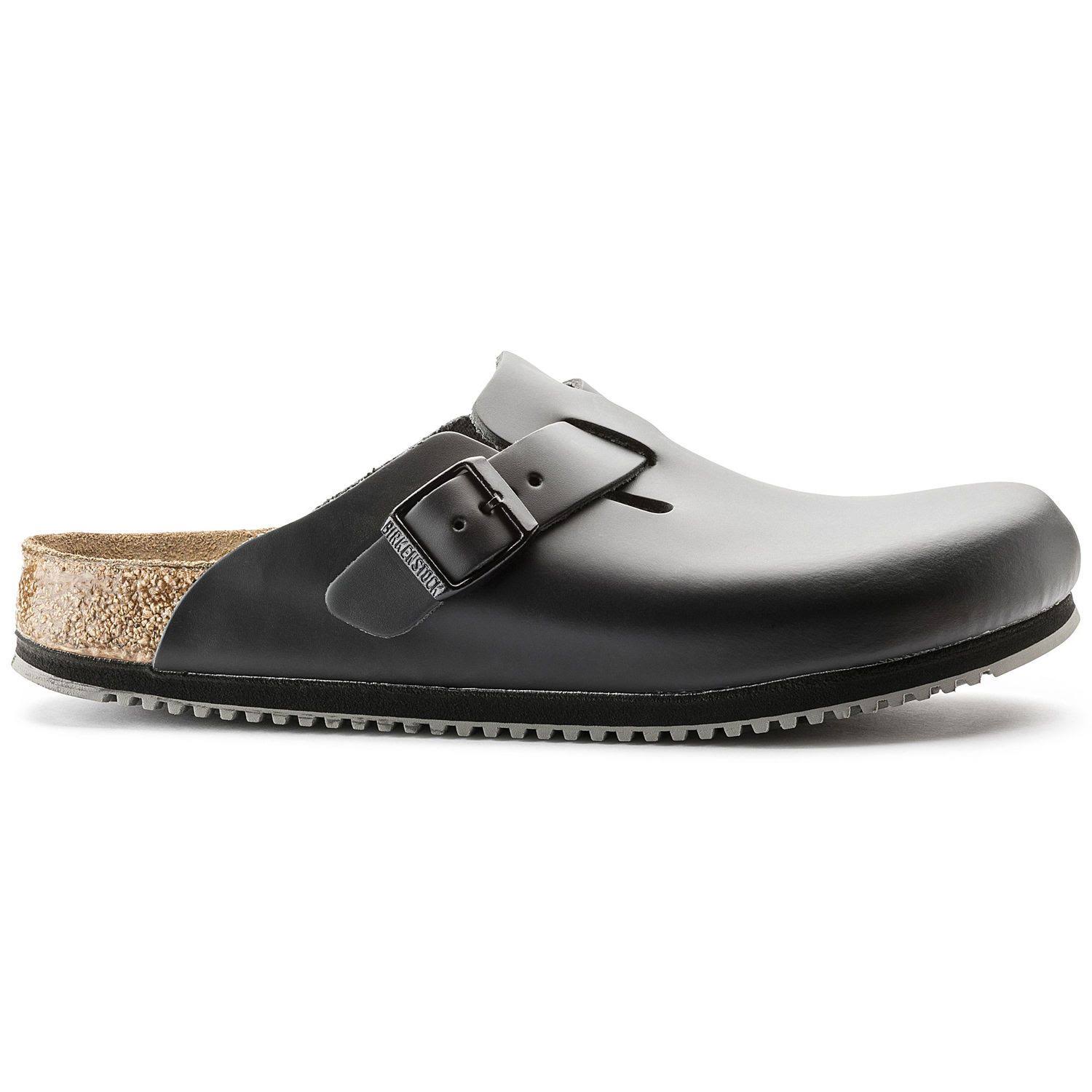 Birkenstock Unisex Boston Super Grip Black Clog - 38 Reg