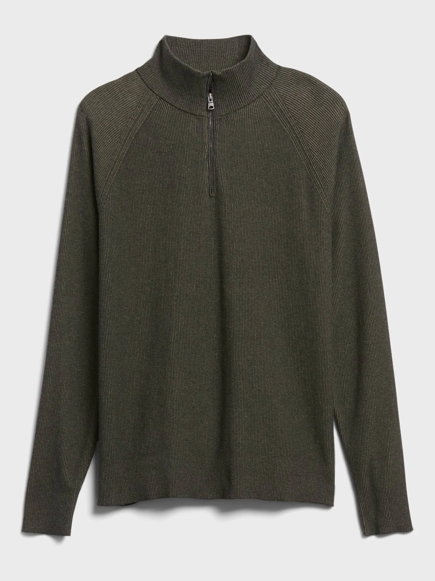 Banana Republic Men's Supima Half-Zip Sweater Dark Green Size S