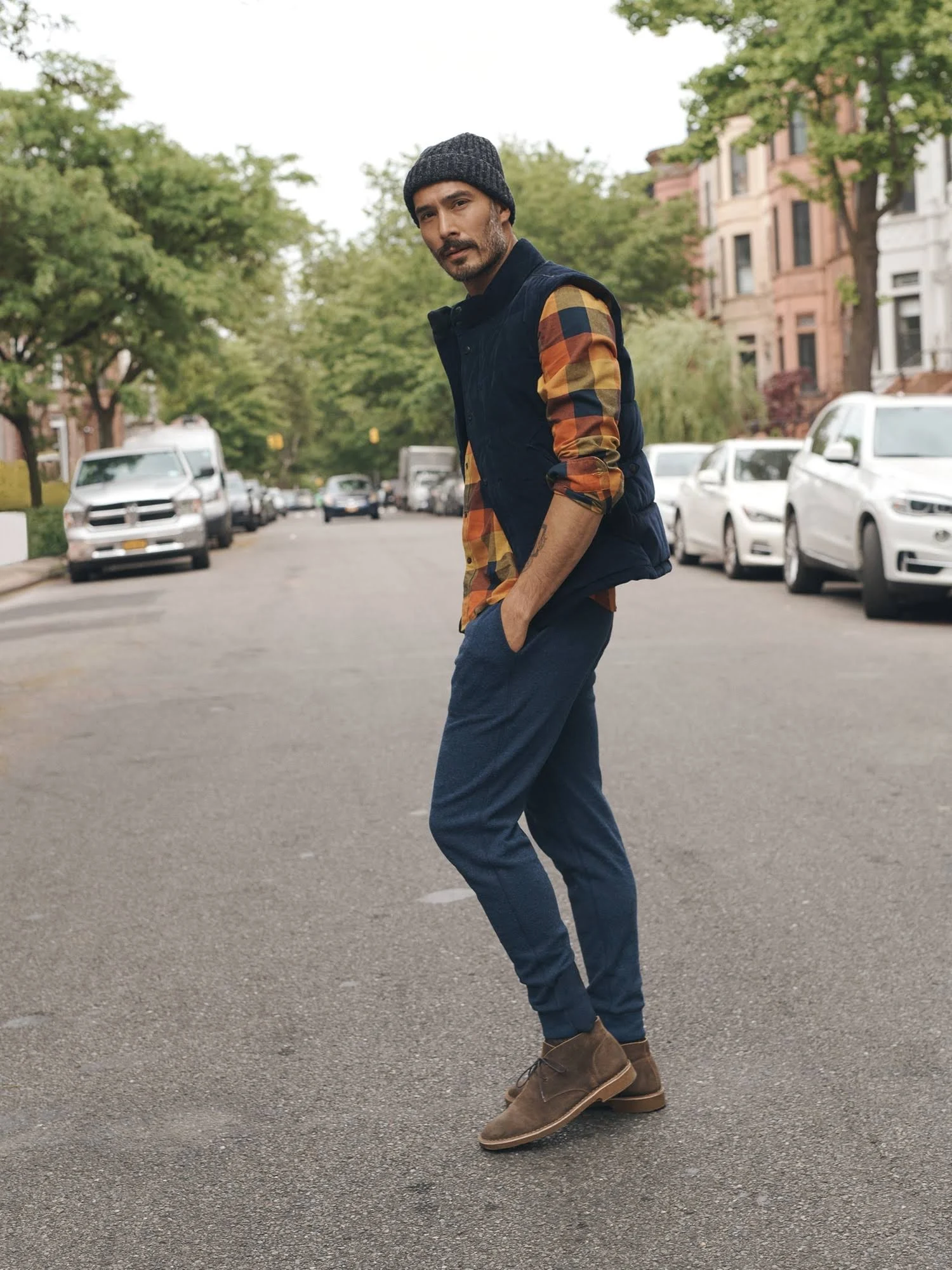 Banana Republic Men's Brushed Waffle-Knit Jogger Navy Size XL