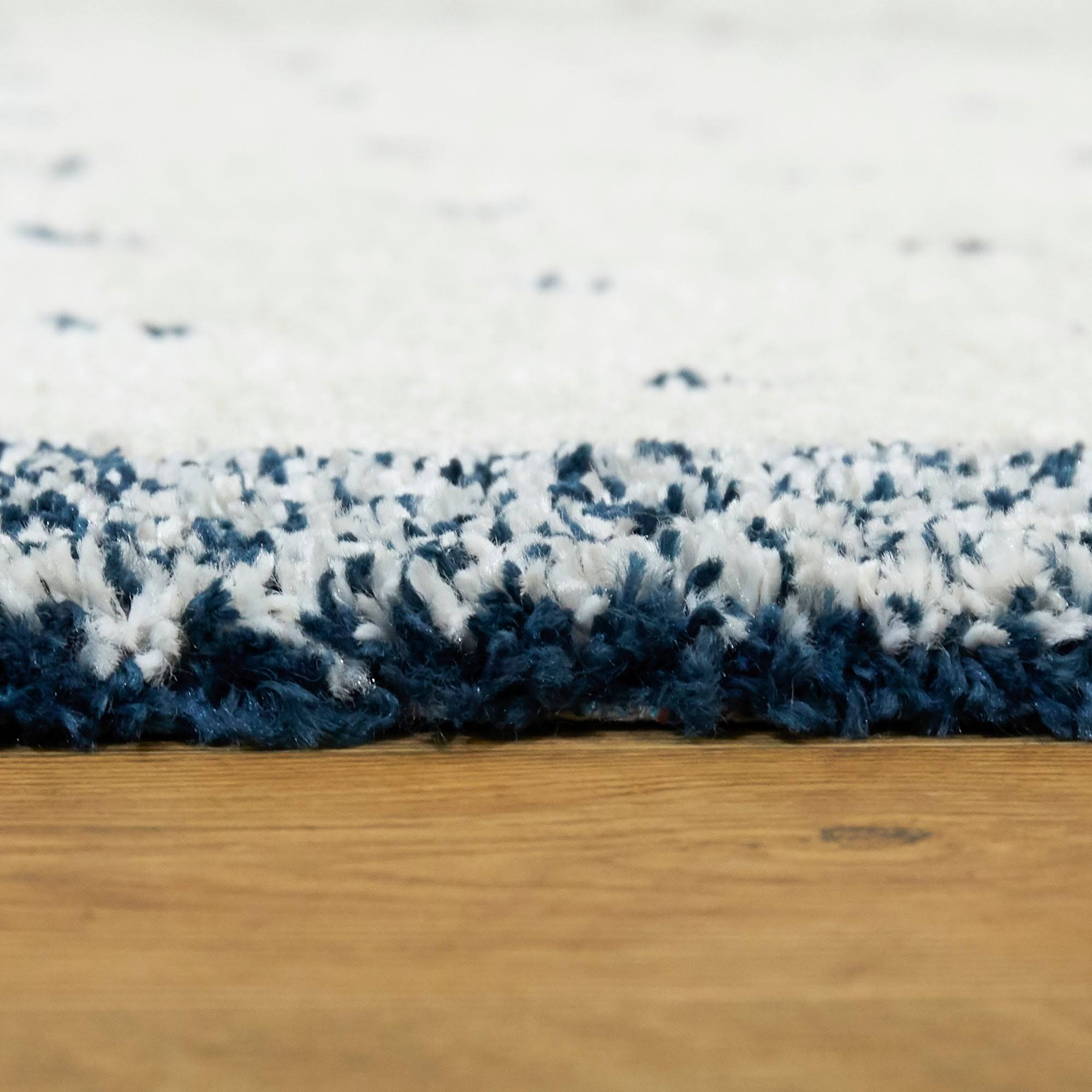 BALTA Crivelli Modern Shag Navy 5 ft. x 7 ft. Area Rug, Blue