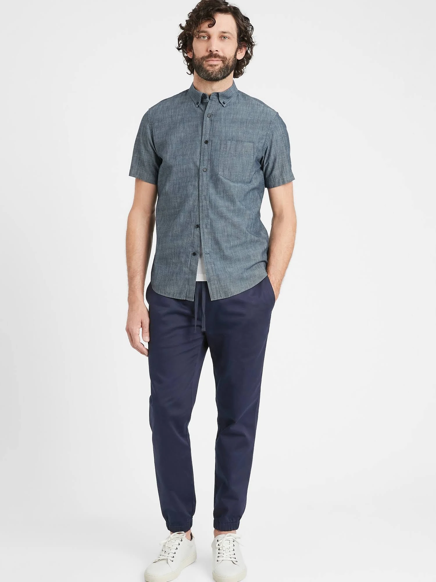 Banana Republic Men's Organic Traveler Jogger Navy Size S