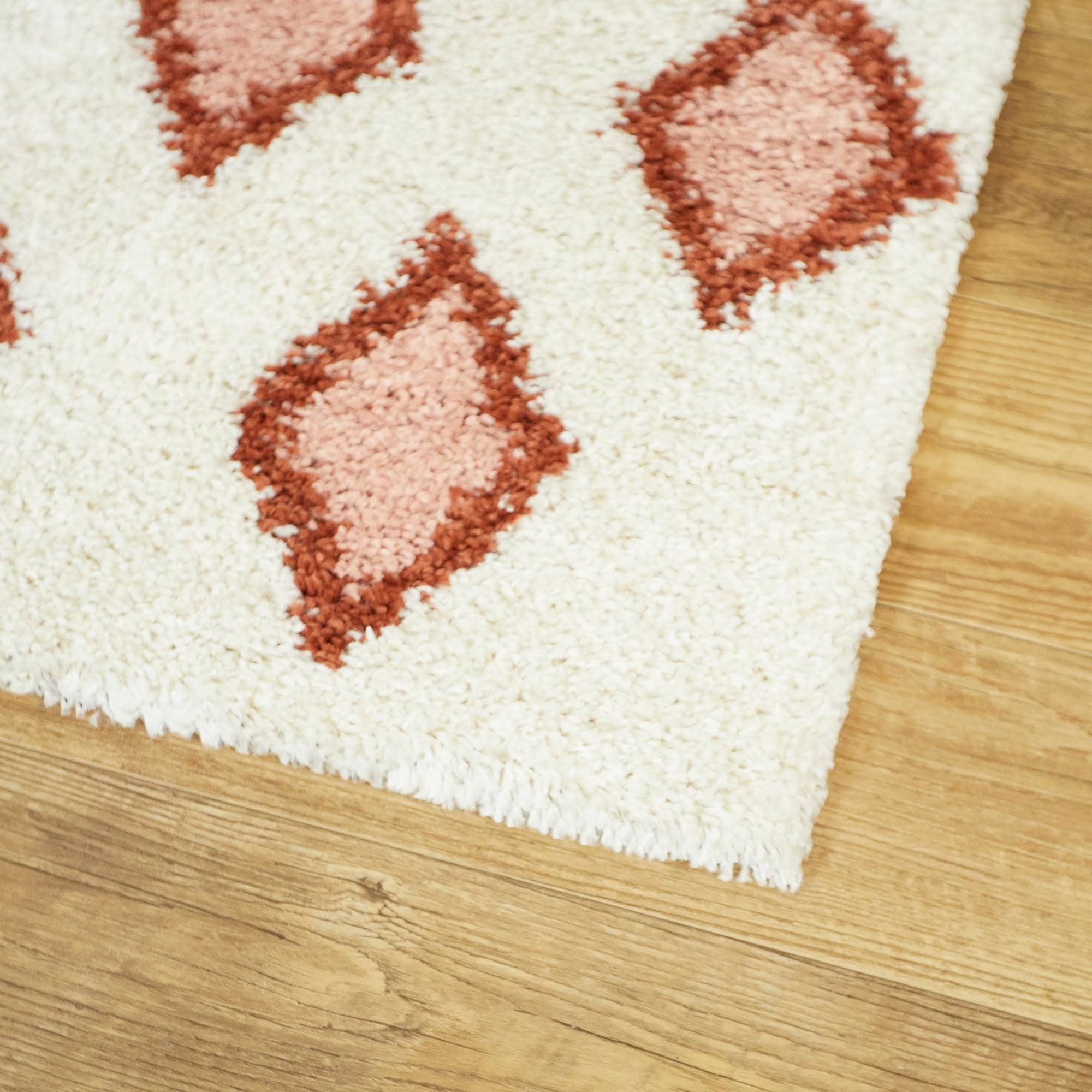 BALTA Avery Rust 5 ft. x 7 ft. Geometric Shag Area Rug, Red