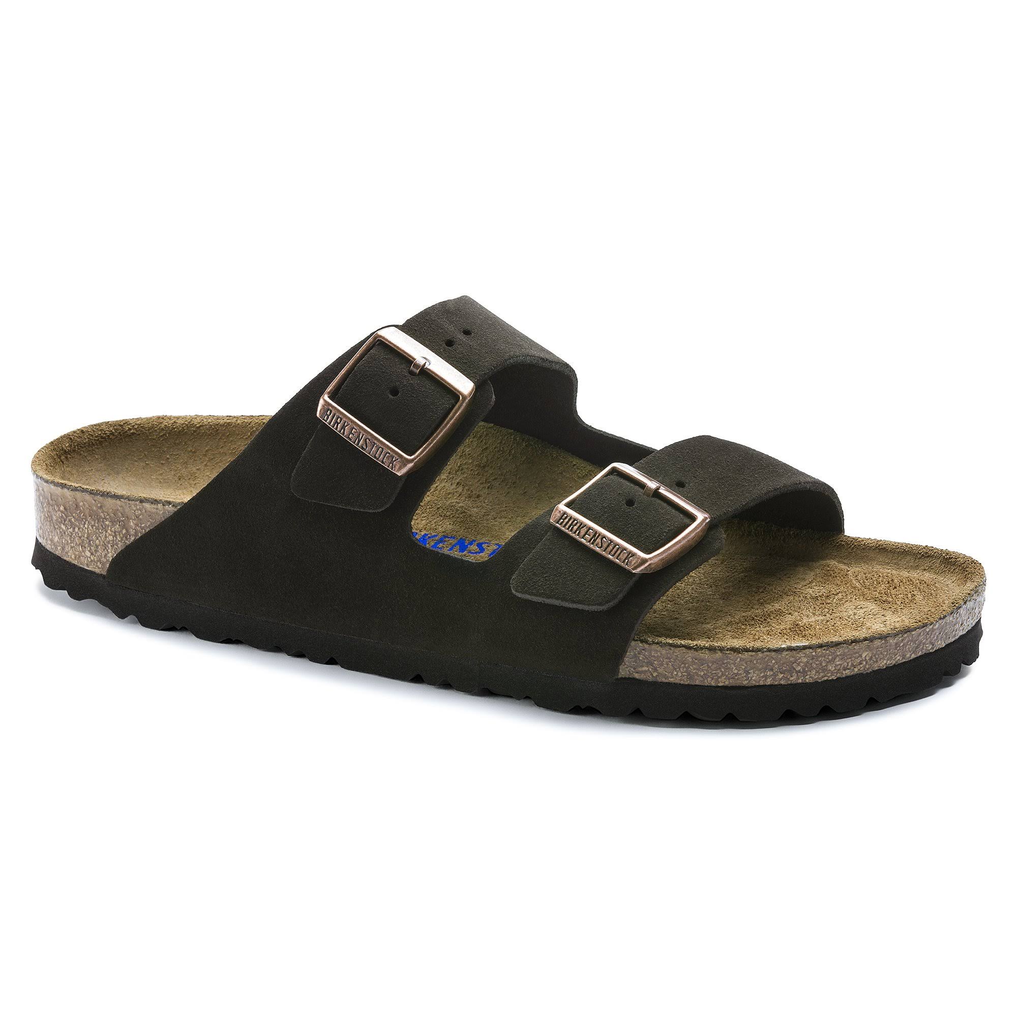 Birkenstock Arizona Soft Footbed Sandal - 40 - Mocha Suede