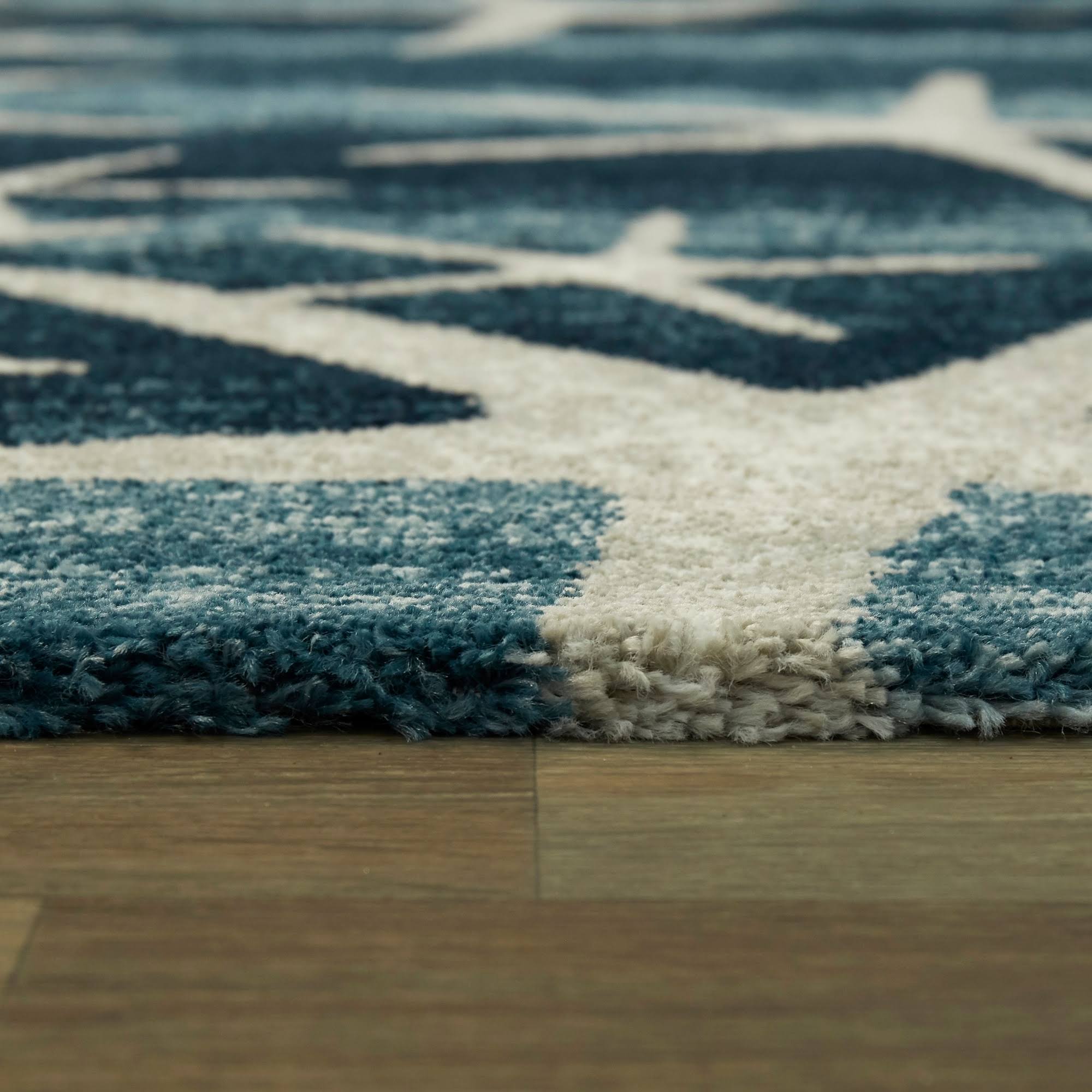 BALTA Martin Dark Blue 4 ft. x 6 ft. Coastal Starfish Area Rug
