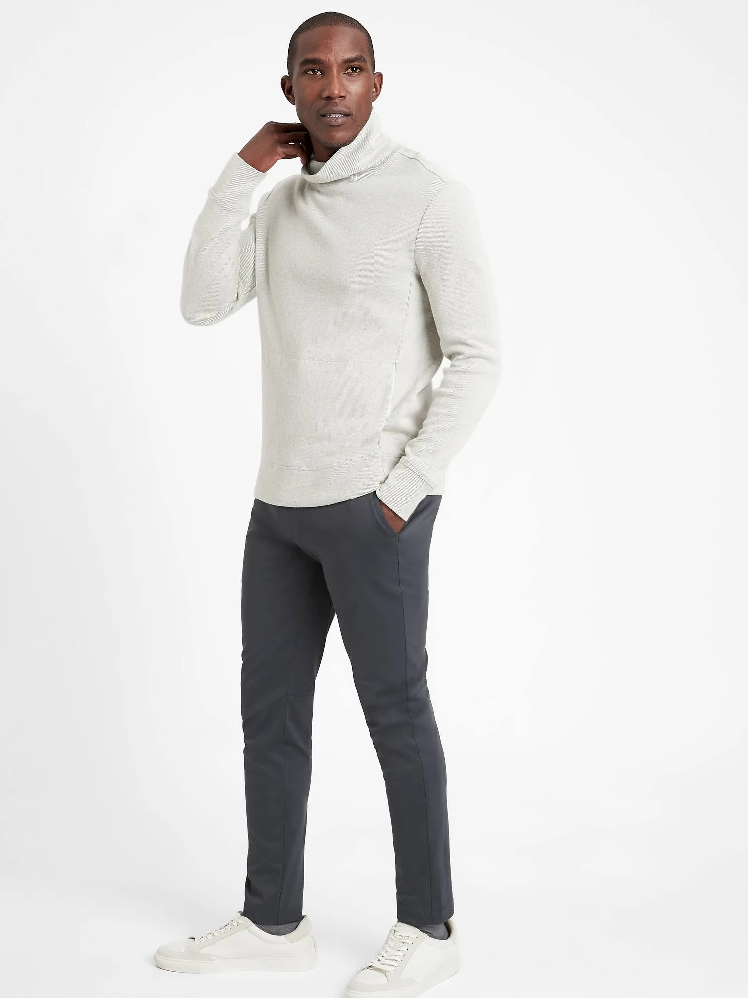 Banana Republic Men's Slim Luxe City Pant with Core Temp Technology Charcoal Gray Size 35W 32L