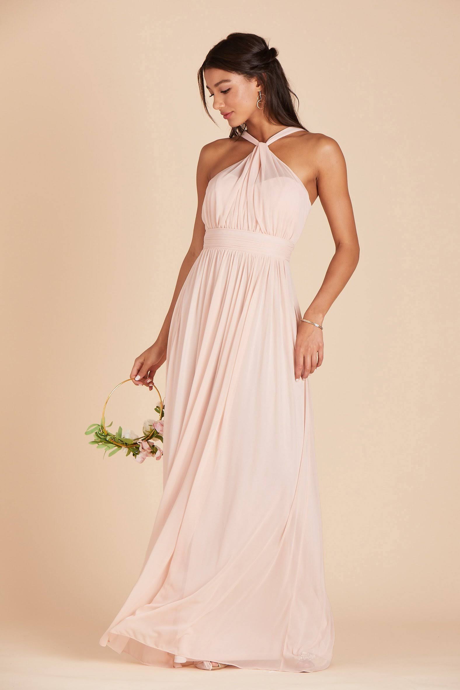 Birdy Grey Kiko Bridesmaid Dress in Pale Blush L / Pale Blush