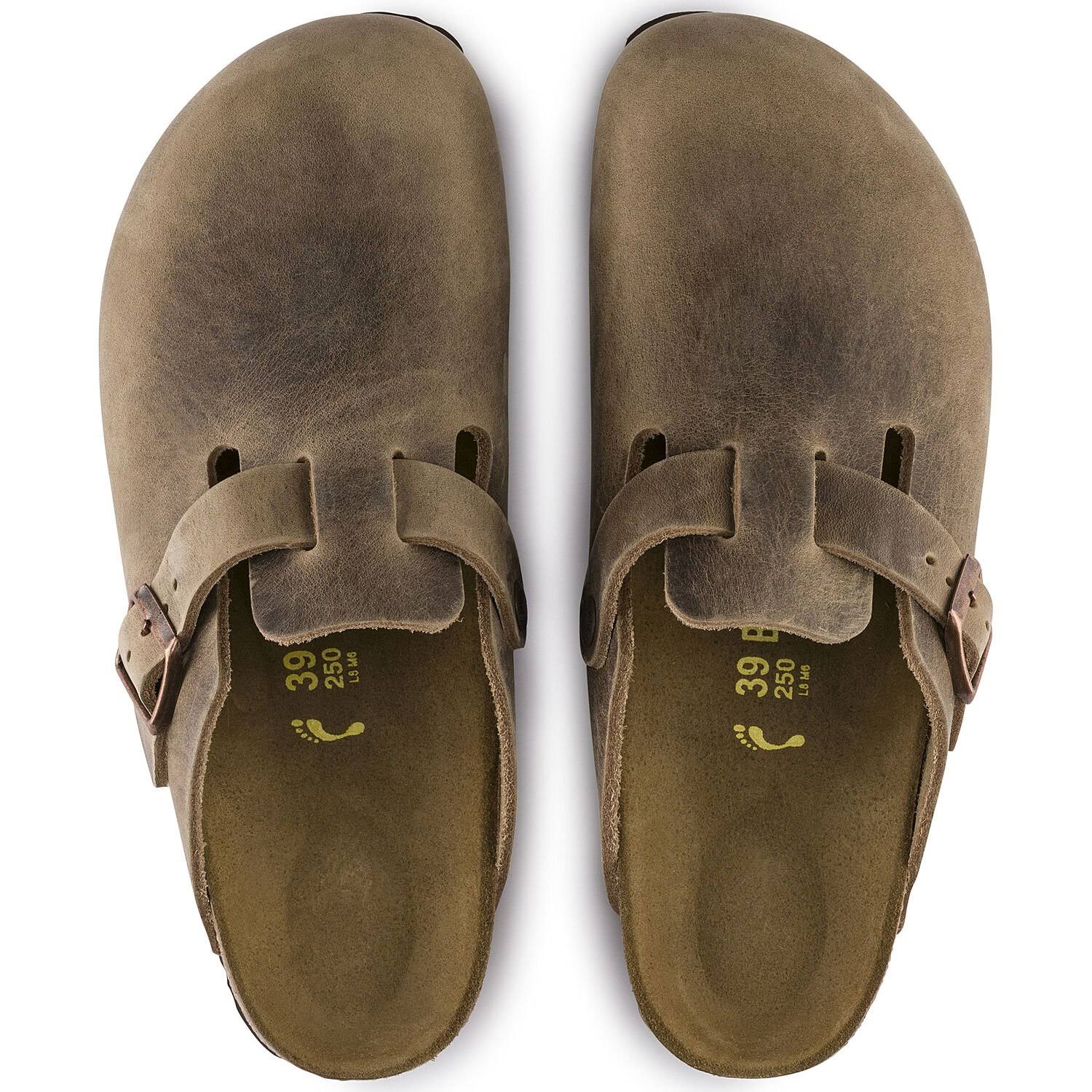 Birkenstock Boston Oiled Leather Tobacco Brown Clogs
