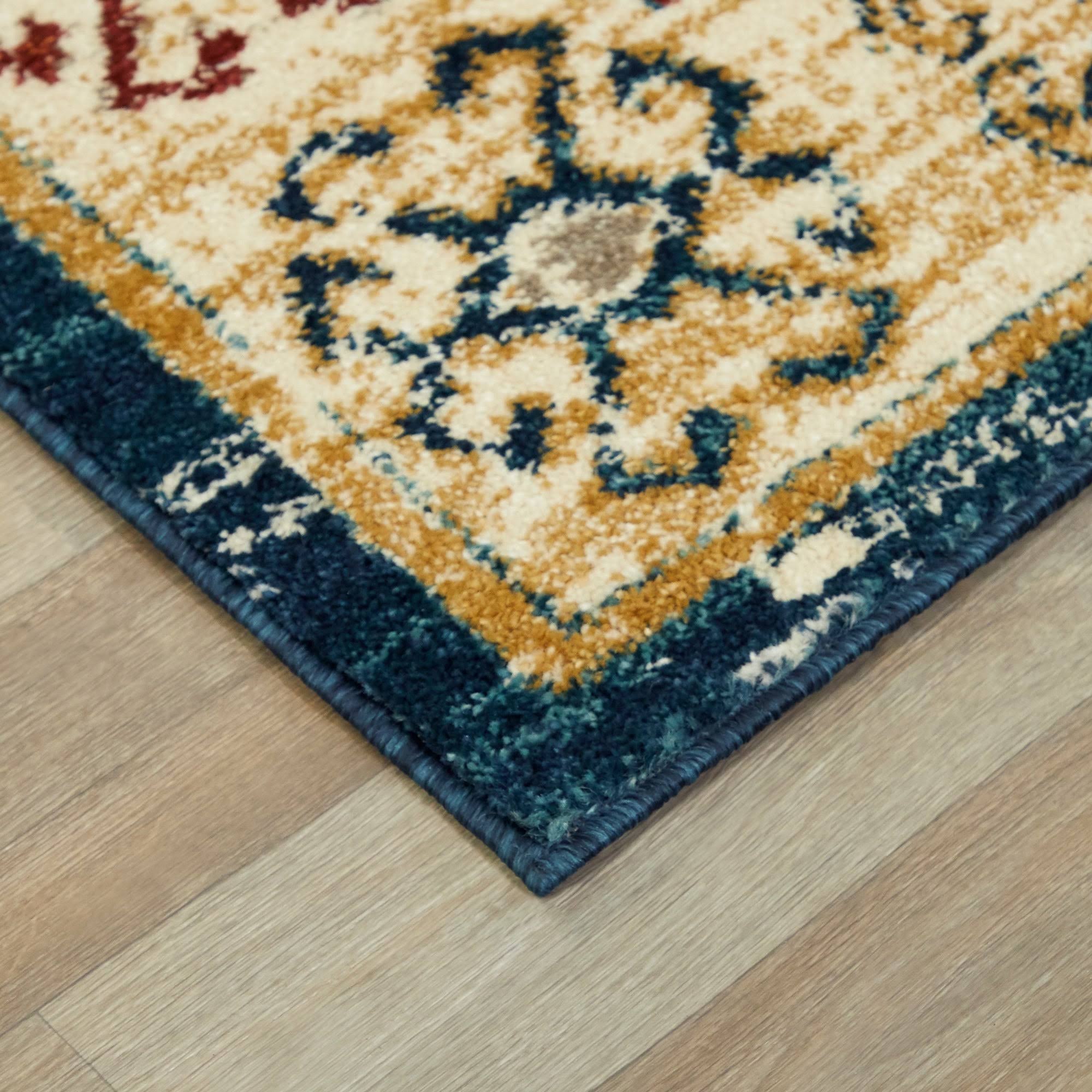 BALTA Reed Rust 5 ft. x 7 ft. Distressed Medallion Area Rug, Red