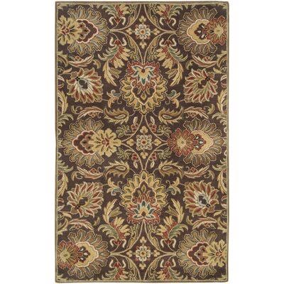 Arden Oriental Handmade Tufted Wool Dark Brown/Garnet Area Rug Birch Lane Rug Size: Rectangle 6& x 9&