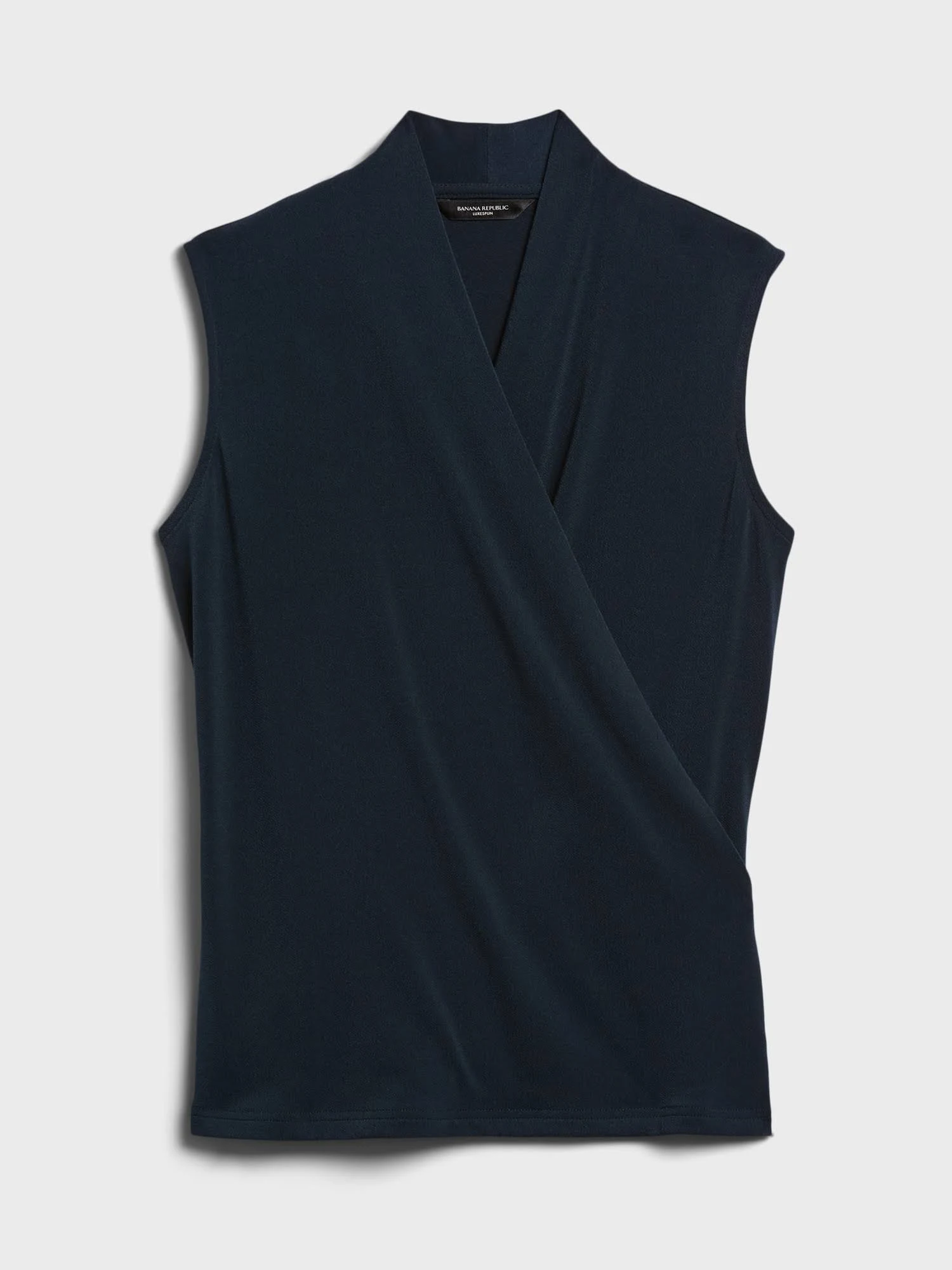 Banana Republic Women's Wrap-effect Top Navy Size Xxs