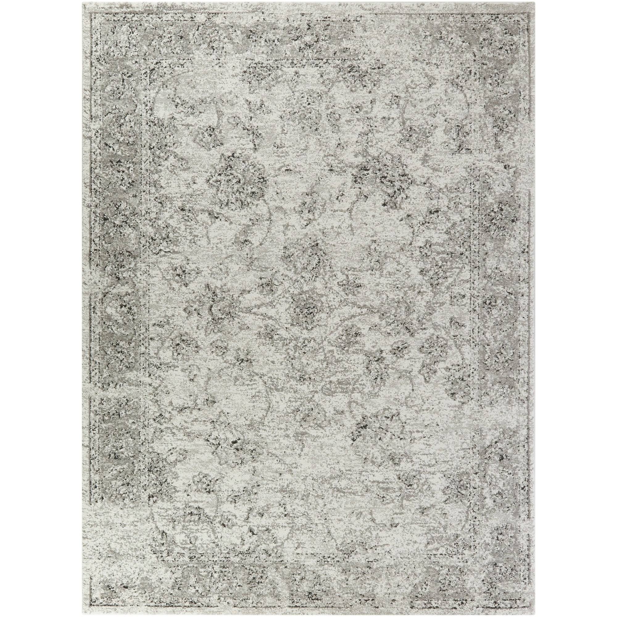 Casteau Distressed Oriental Area Rug - 2& x 7& Runner - Grey