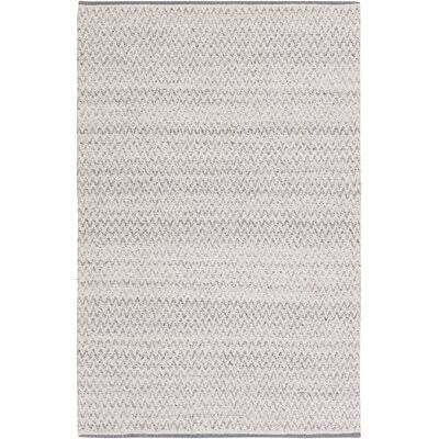Ronan Chevron Handmade Flatweave Gray/White/Ink Indoor / Outdoor Area Rug Birch Lane Rug Size: Rectangle 8& x 10&