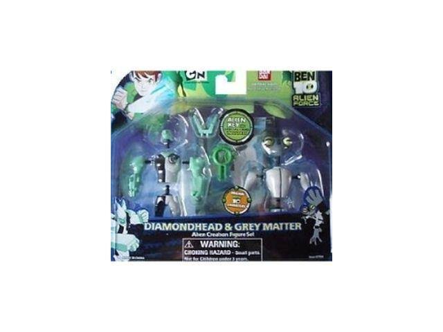 Diamondhead and Grey Matter Ben 10 Alien Creation Chamber Figures