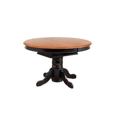 Dontae Pedestal Dining Table Birch Lane Finish: Antique Black / Cherry