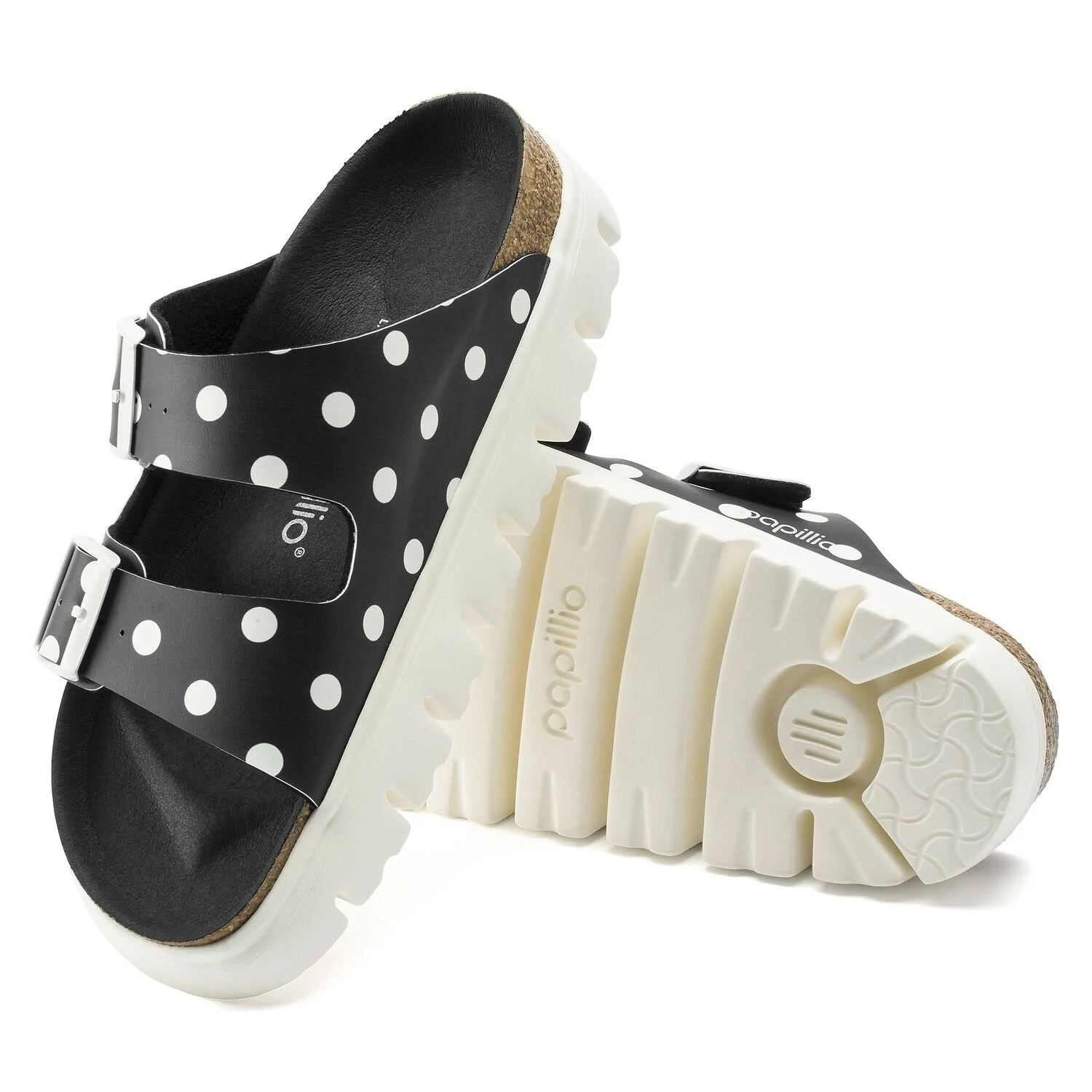 Birkenstock Arizona Chunky Sandals - Narrow Black White Dots 37