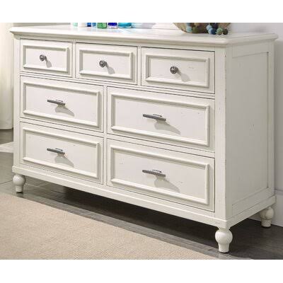 Theodis 7 Drawer Dresser Color: Pebble White