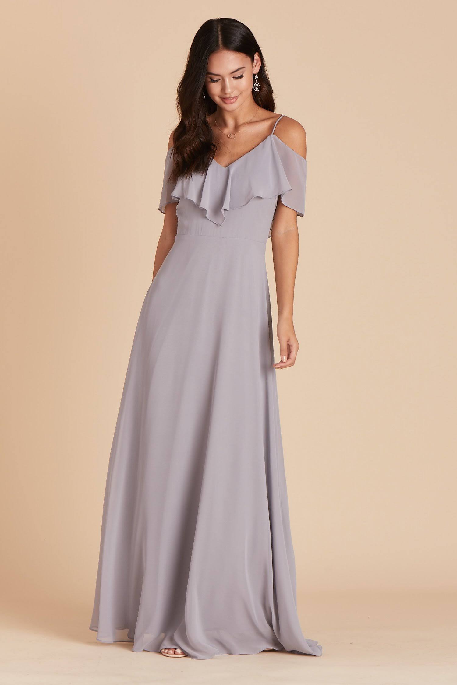 Birdy Grey Jane Convertible Chiffon Bridesmaid Dress in Silver XXL / Silver