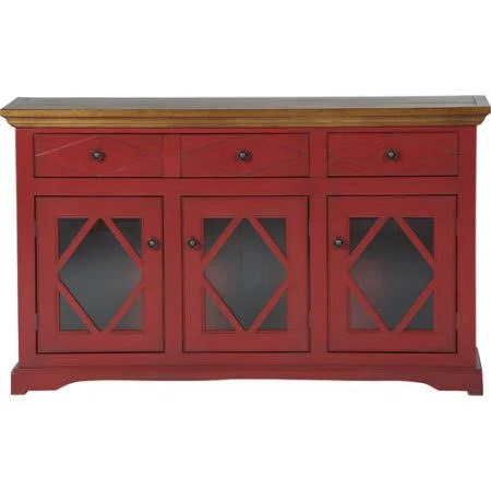 Velazco Sideboard Darby Home Co Base Color: Smokey Blue, Top Color: Concord Cherry