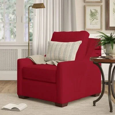 L? A 33x22 Wide Armchair Birch Lane Body Fabric: Bayou Flame