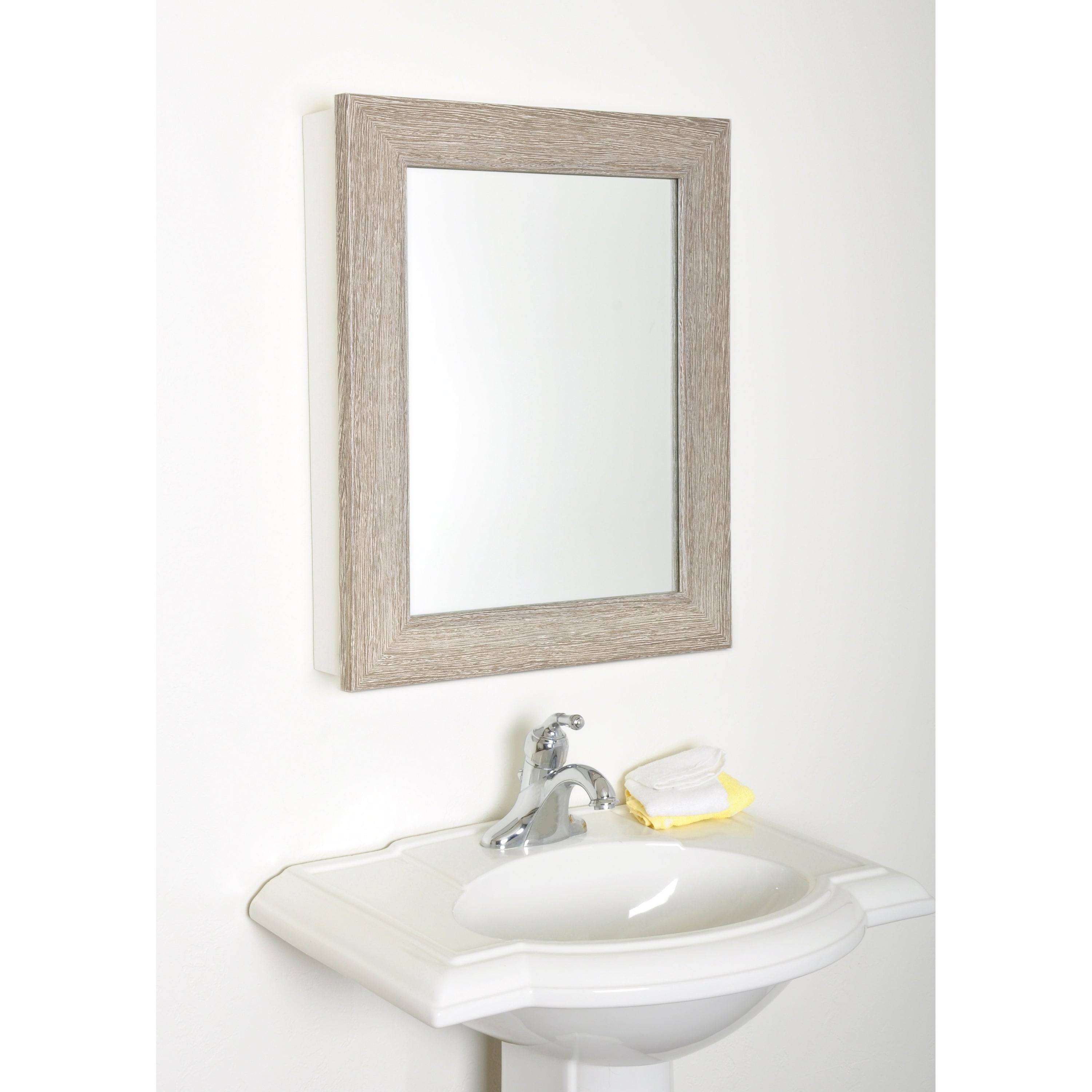 Farmhouse Grain Mirrored Cabinet