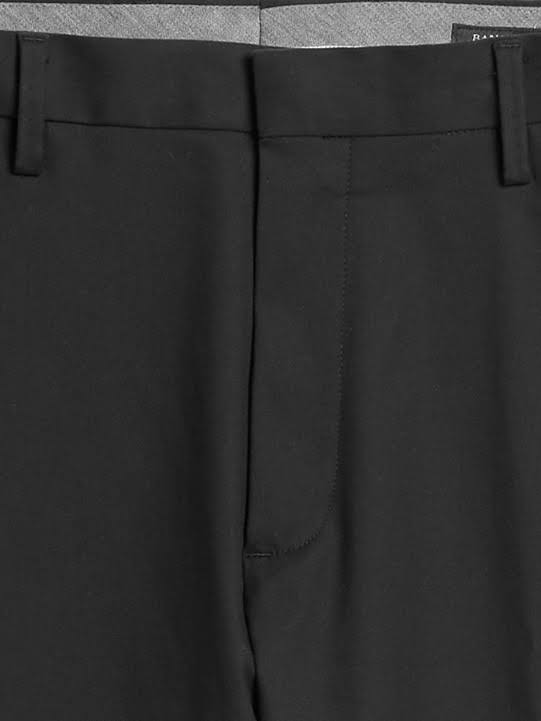 Banana Republic Men's Slim Solid Non-Iron Stretch Pant Black Size 35W 32L