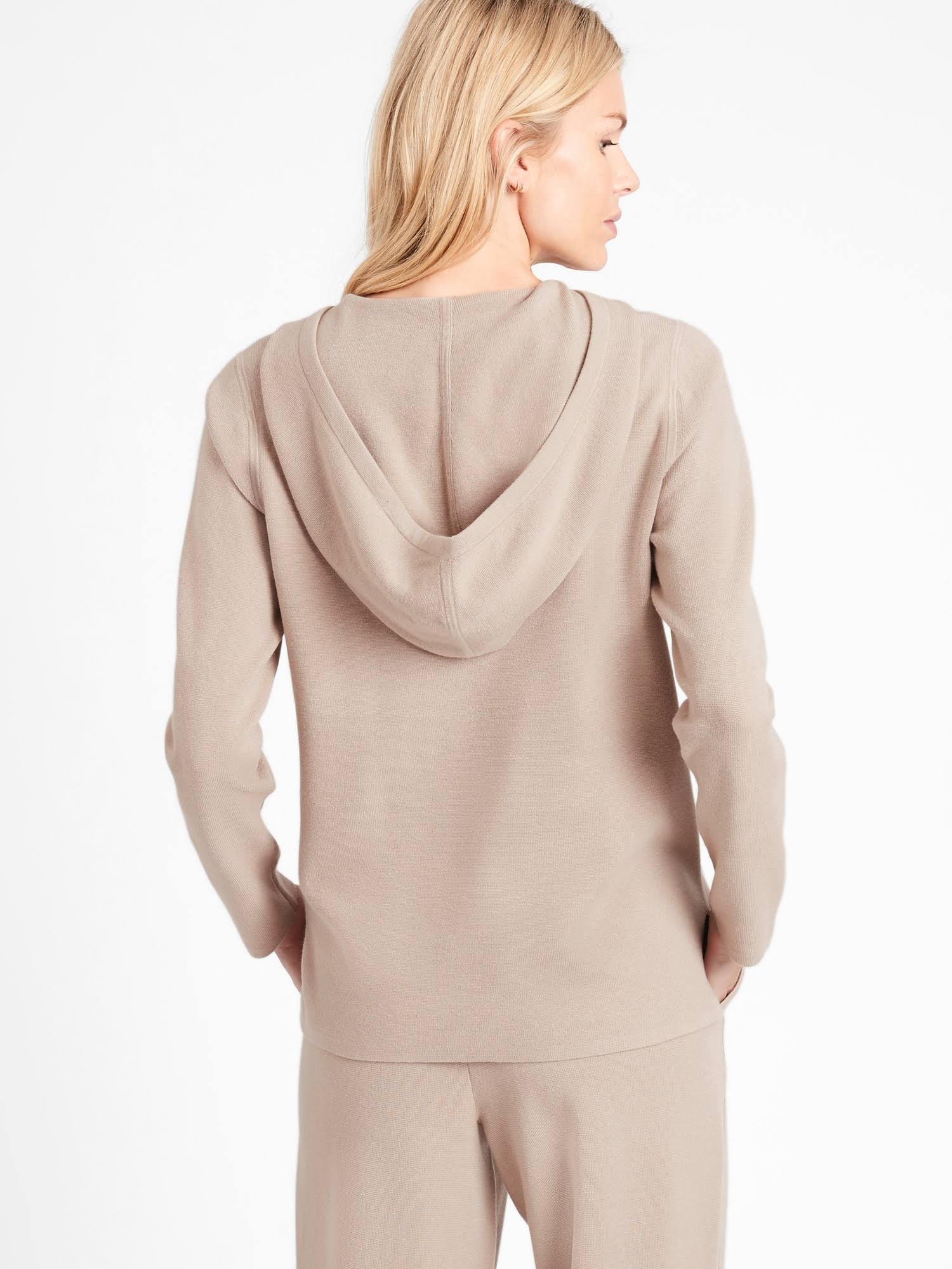 Banana Republic Women's Sweater Hoodie Heather Oatmeal Size S