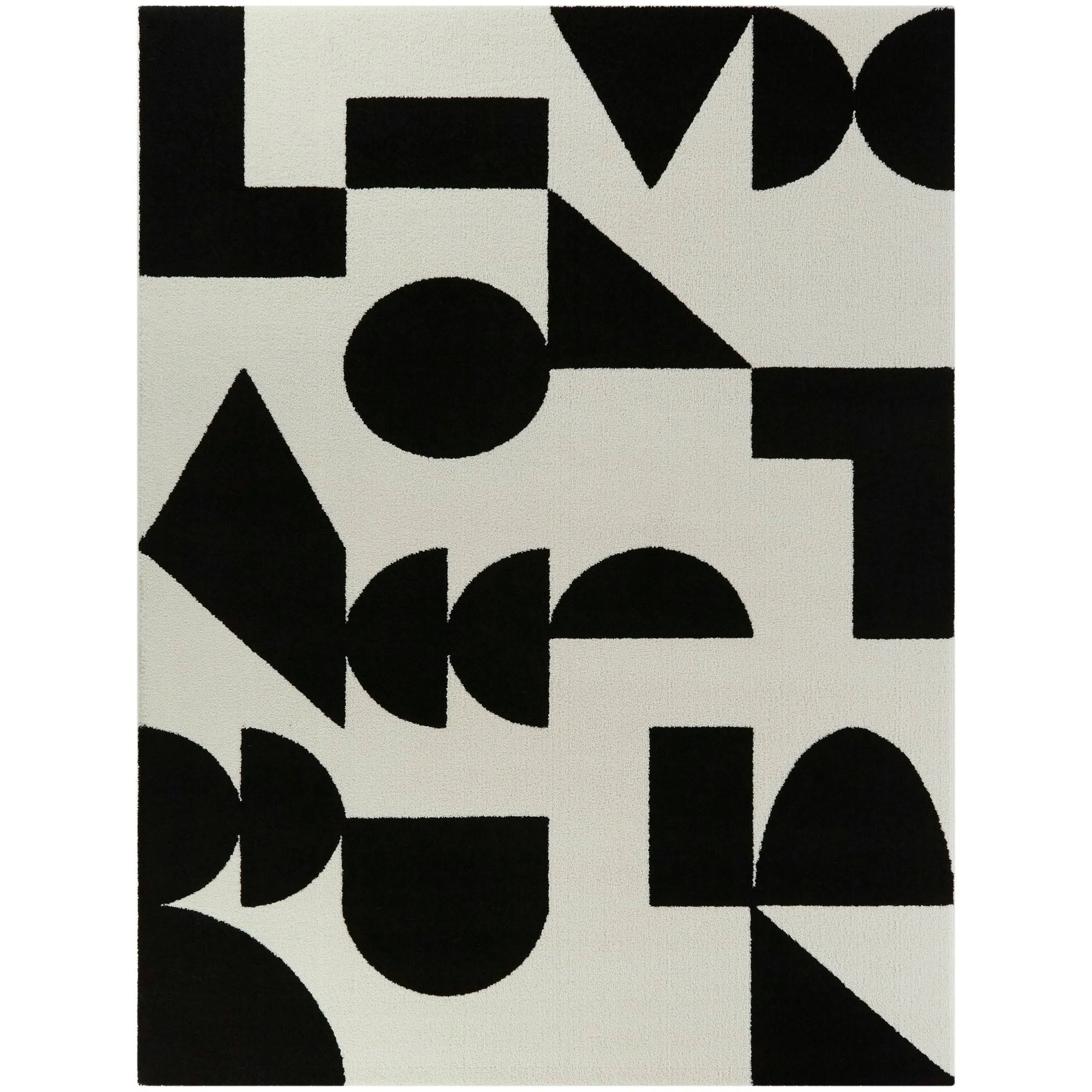 Balta Steiner Black 8 ft. x 10 ft. Abstract Geometric Area Rug