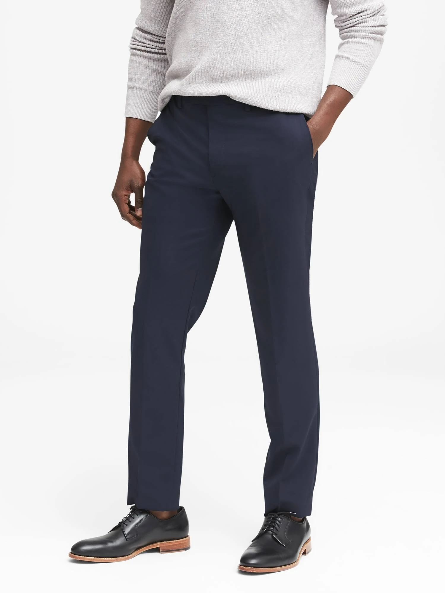 Banana Republic Men's Slim Solid Italian Wool Suit Pant Navy Size 35W 32L