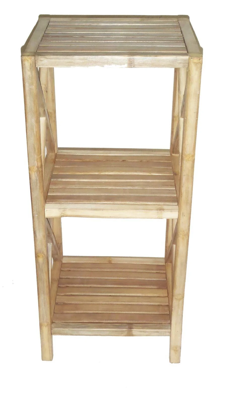 Bamboo54 5849 3 Tier Bamboo Rack Square Bamboo