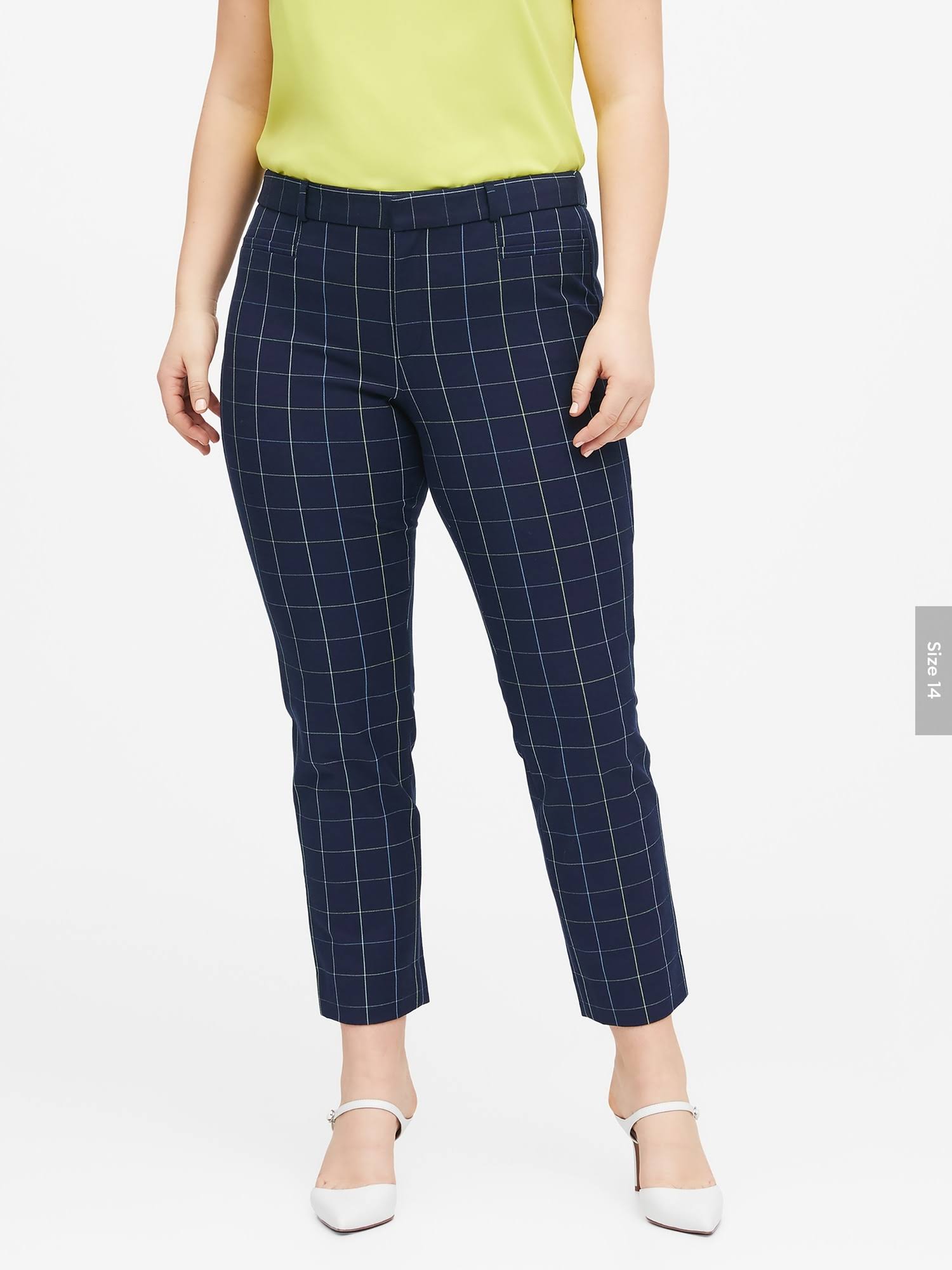 Banana Republic Women's Classic Sloan Skinny-Fit Washable Pant Navy Size 14 Long
