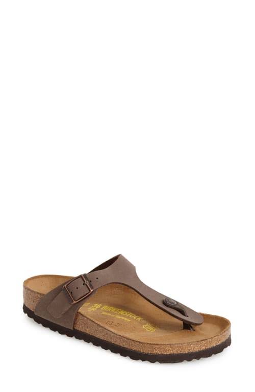 Women's Birkenstock Gizeh Birko-Flor Flip Flop, Size 9-9.5US / 40EU D - Brown
