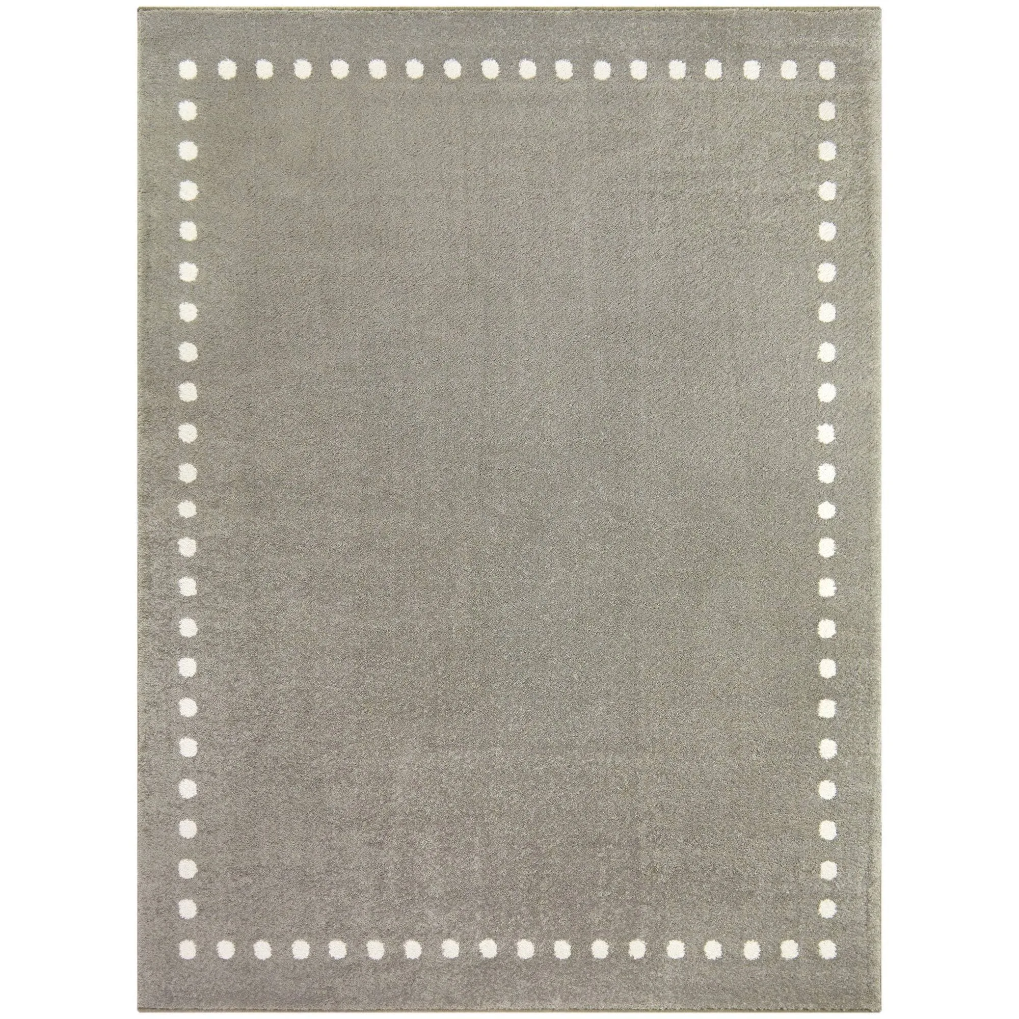 Balta Fontaine Grey 5 ft. x 7 ft. Dot Border Area Rug