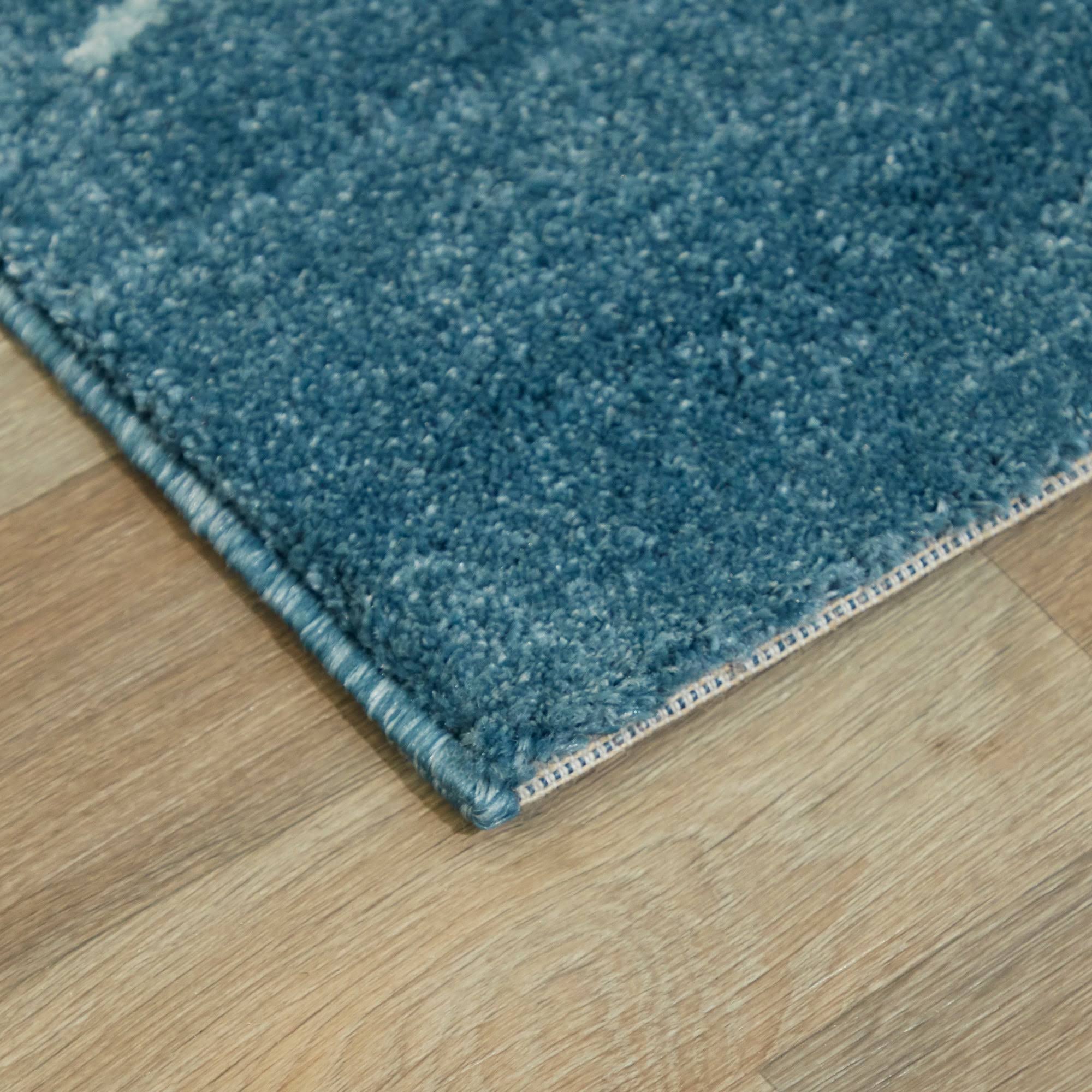 BALTA Caistor Blue 8 ft. x 10 ft. Coastal Coral Print Area Rug