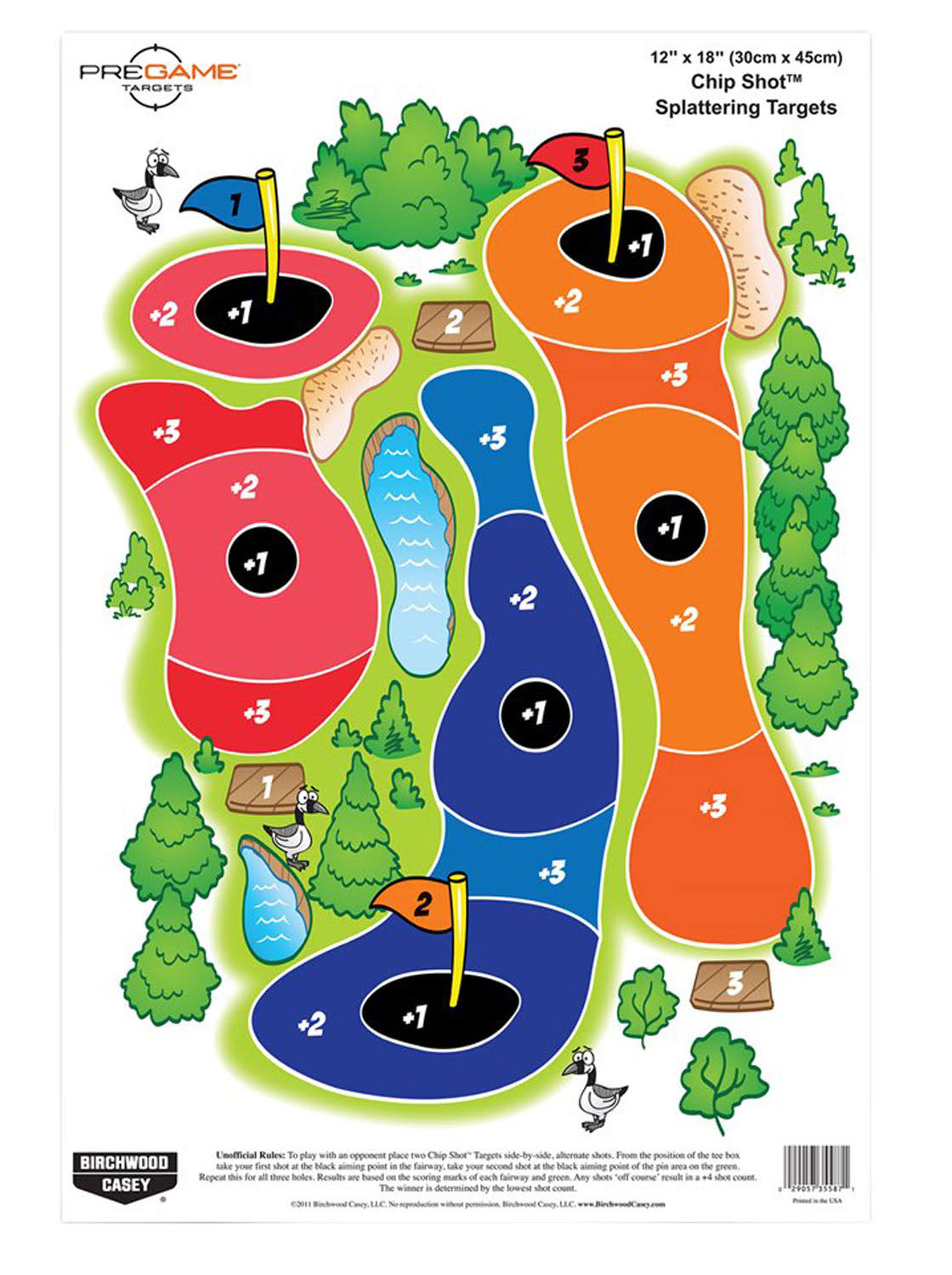 Birchwood Casey, 6 Pregame 12x22x18x22 Chip Shot Splatter Targets