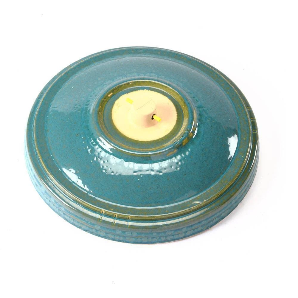 Birds Choice 19x22 Burley Clay Simple Elegance Birdbath Turquoise