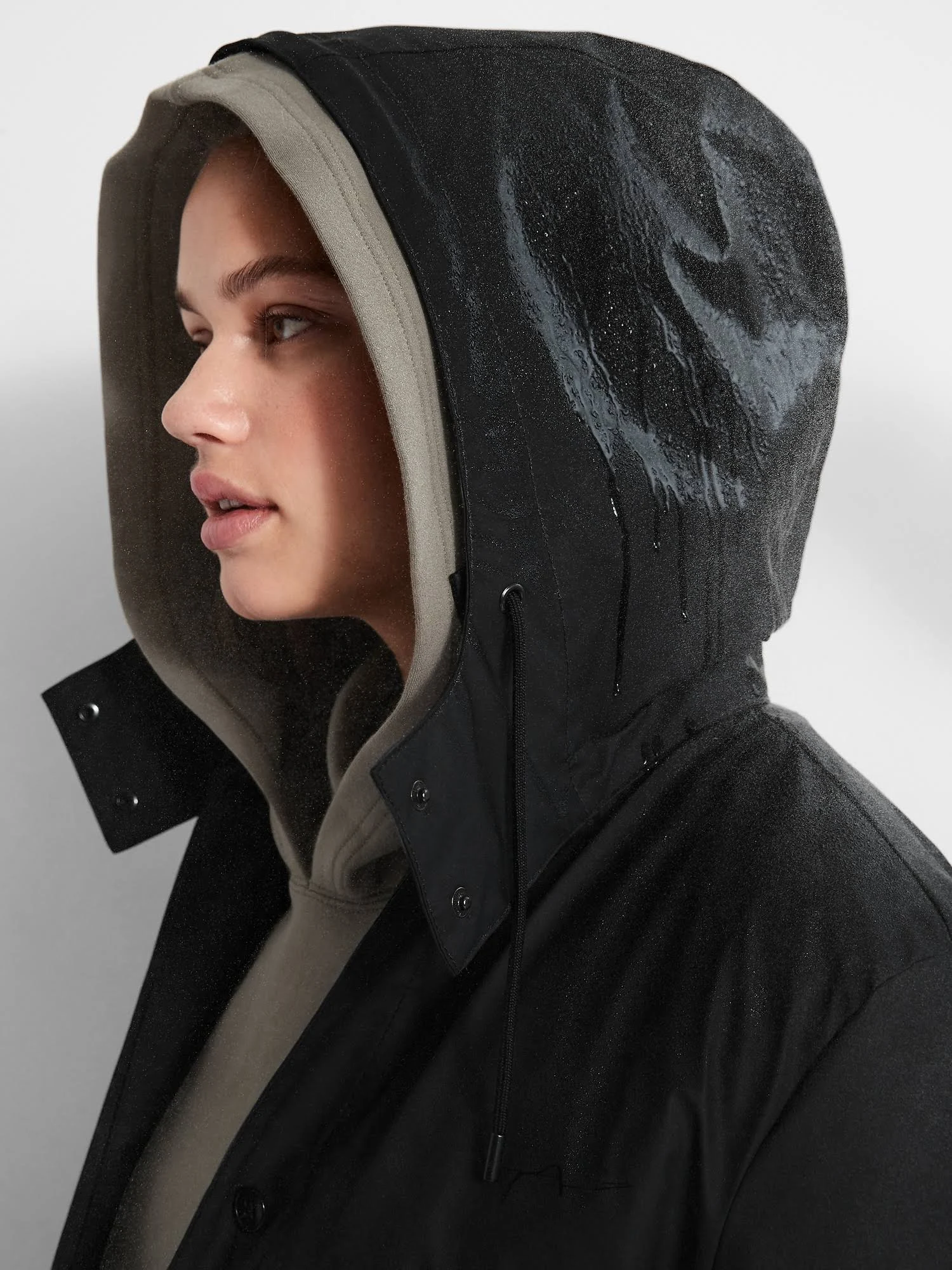Banana Republic Women's 2-in-1 Rain Coat Black Size XL