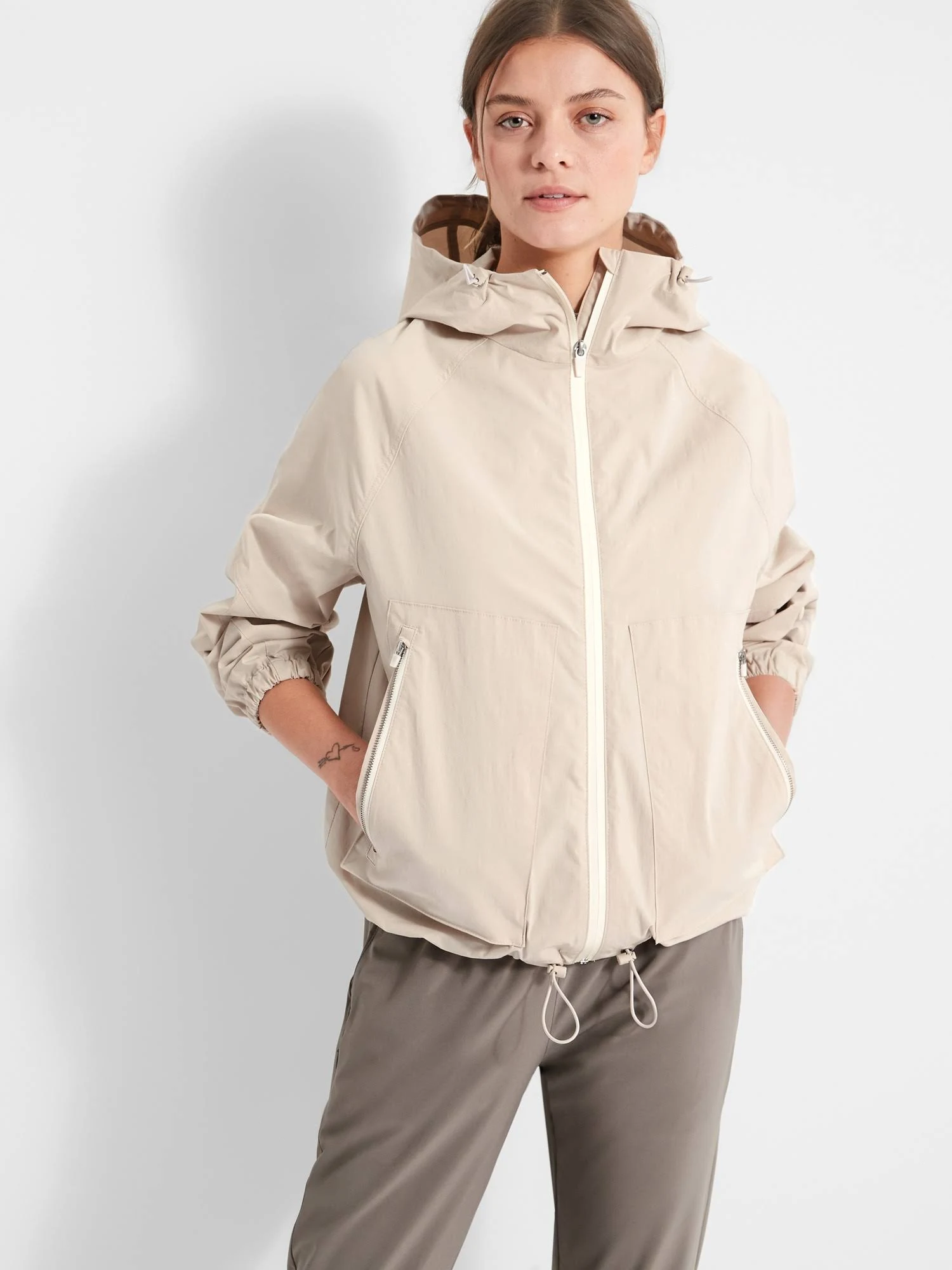 Banana Republic Women's Rain Jacket Sea Salt Size S