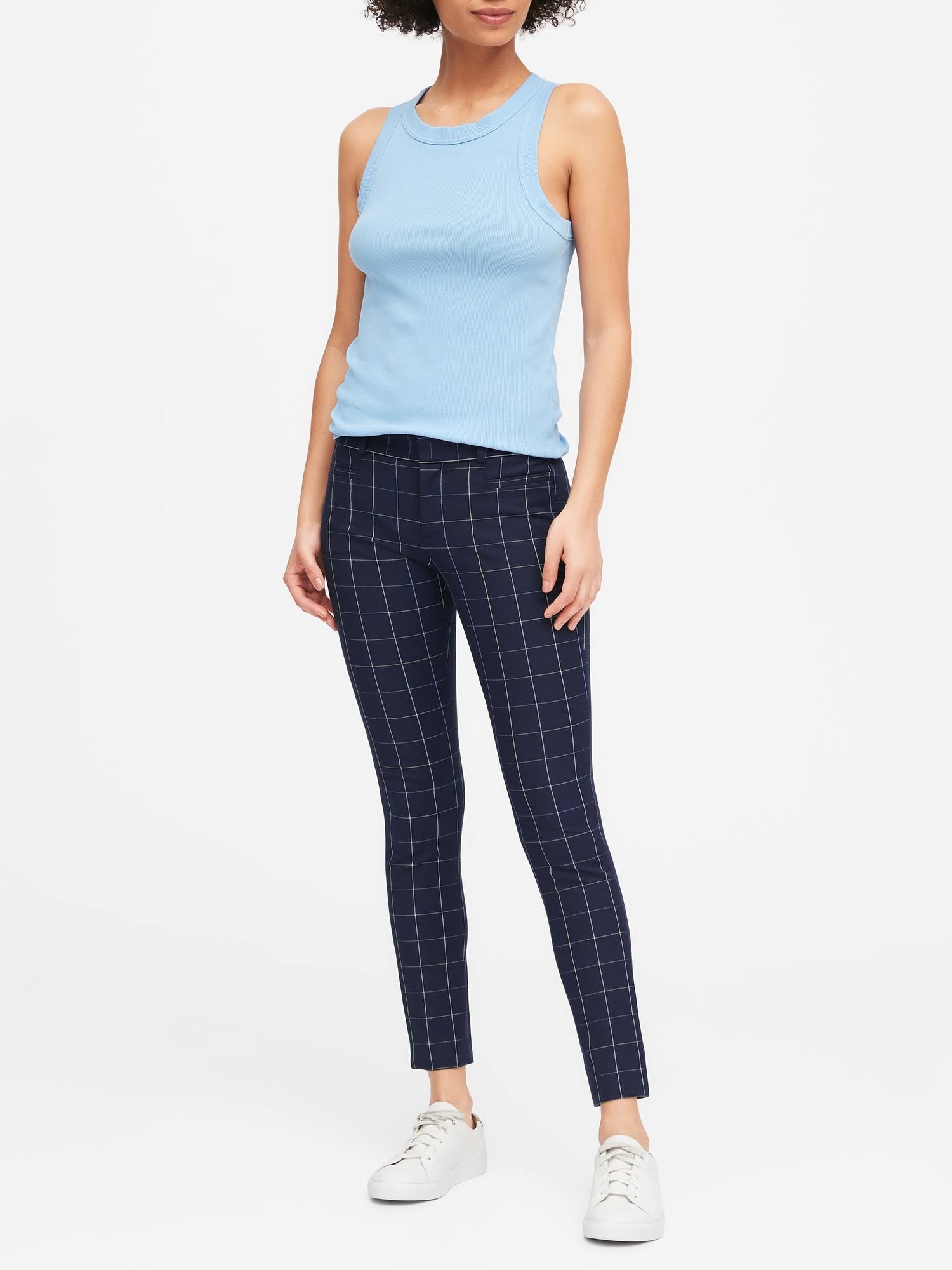Banana Republic Women's Classic Sloan Skinny-Fit Washable Pant Navy Size 14 Long